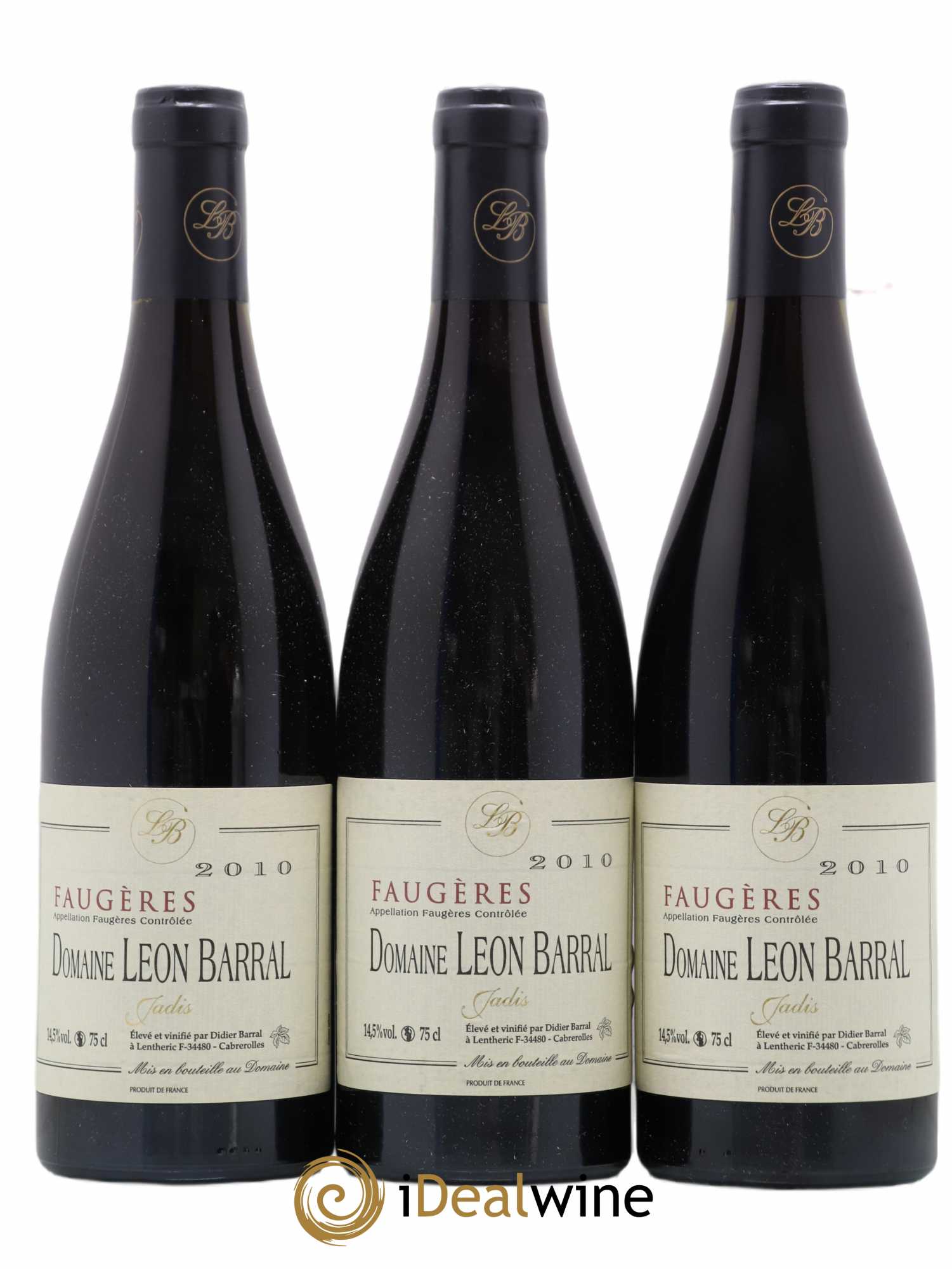 Faugères Jadis Domaine Léon Barral 2010 - Lot de 3 bouteilles - 0