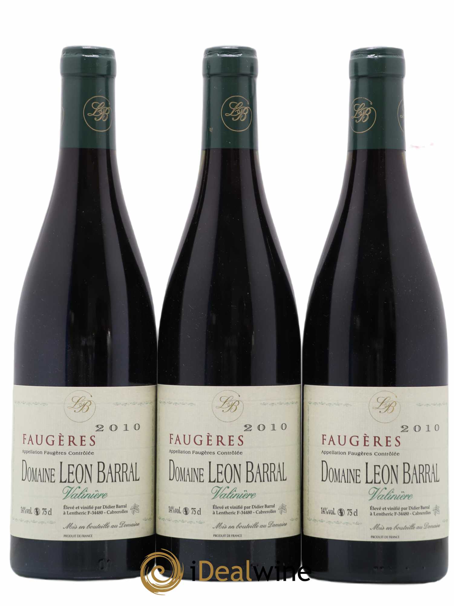 Faugères Valinière Domaine Léon Barral 2010 - Lot de 3 bouteilles - 0