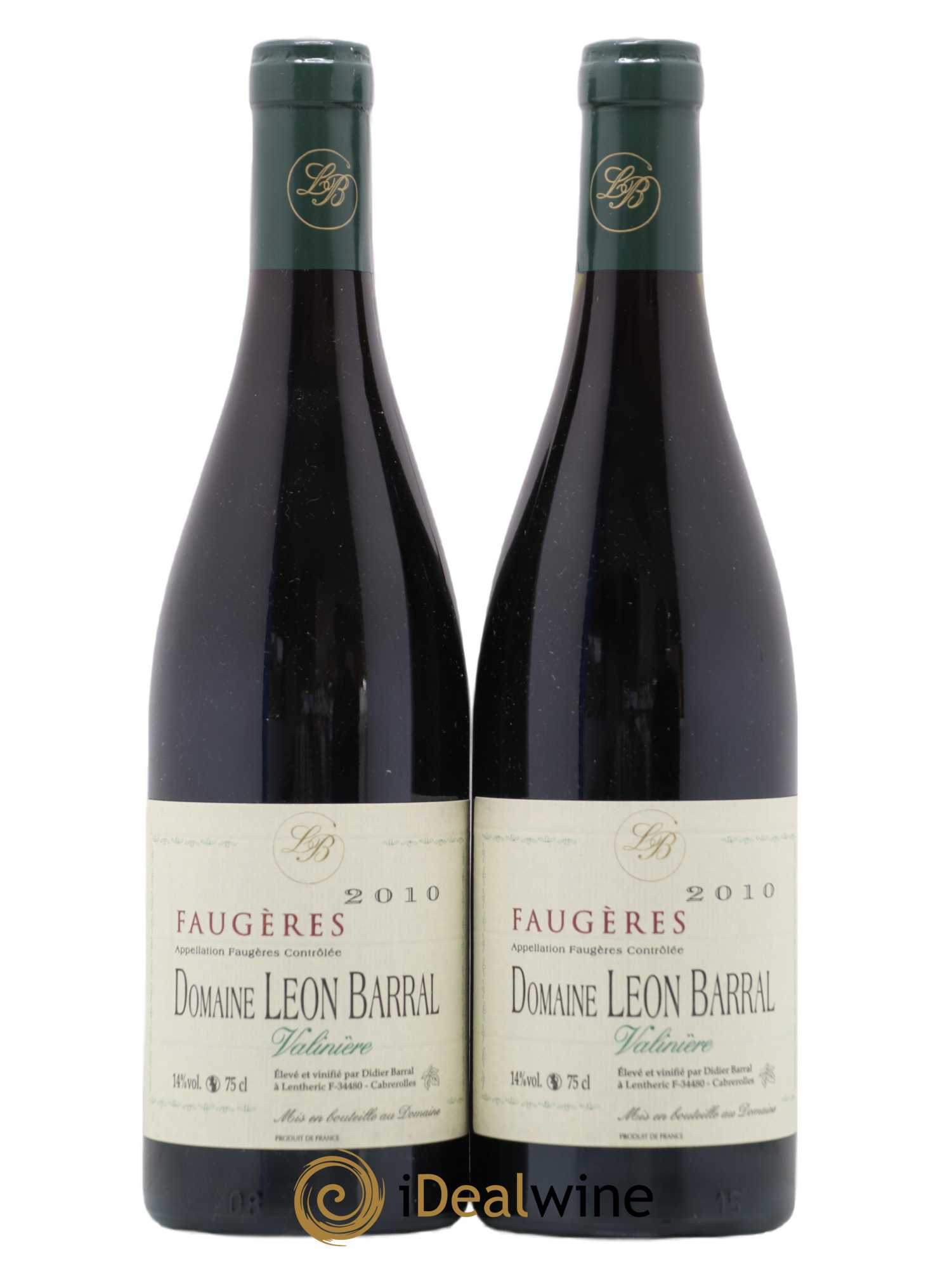 Faugères Valinière Domaine Léon Barral 2010 - Lot de 2 bouteilles - 0