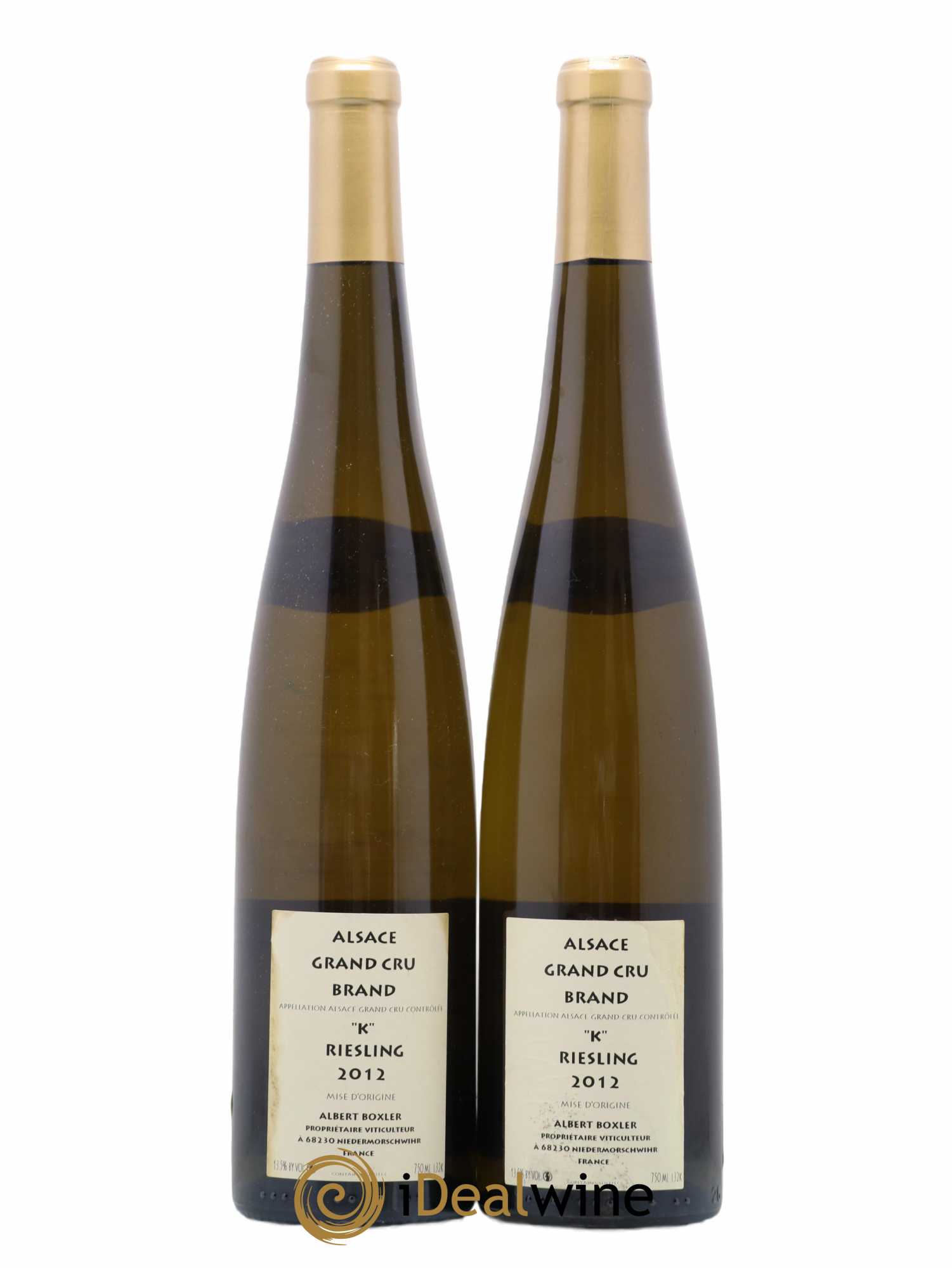 Alsace Riesling Grand Cru Brand K Albert Boxler 2012 - Lot de 2 bouteilles - 1
