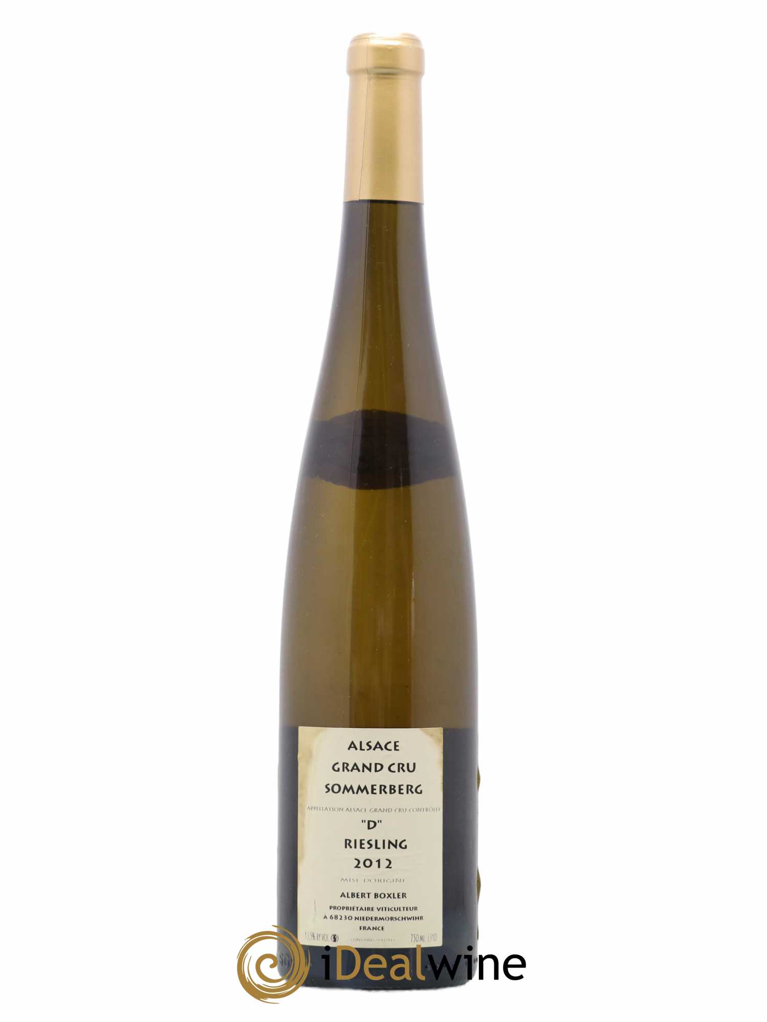 Alsace Riesling Grand Cru Sommerberg D Albert Boxler 2012 - Lot de 1 bouteille - 1