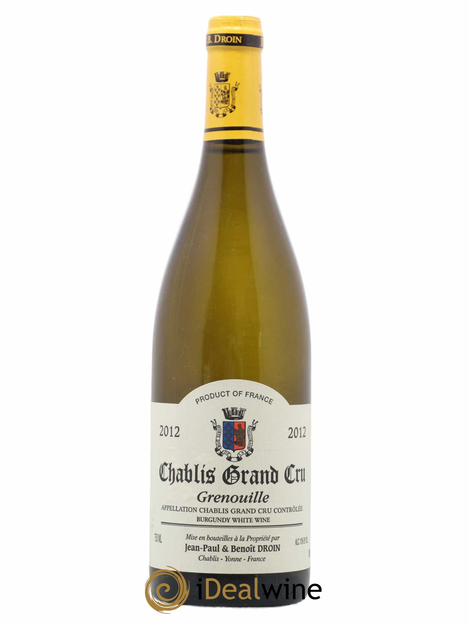 Chablis Grand Cru Grenouilles Jean-Paul & Benoît Droin (Domaine) 2012 - Lot de 1 bouteille - 0