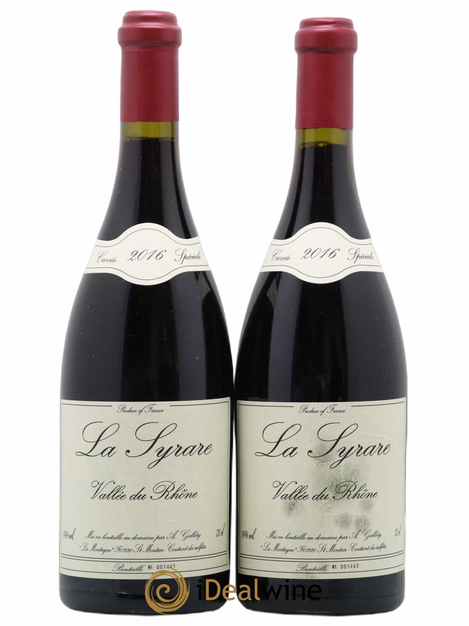 Côtes du Vivarais La Syrare Gallety (Domaine) 2016 - Lot de 2 bouteilles - 0