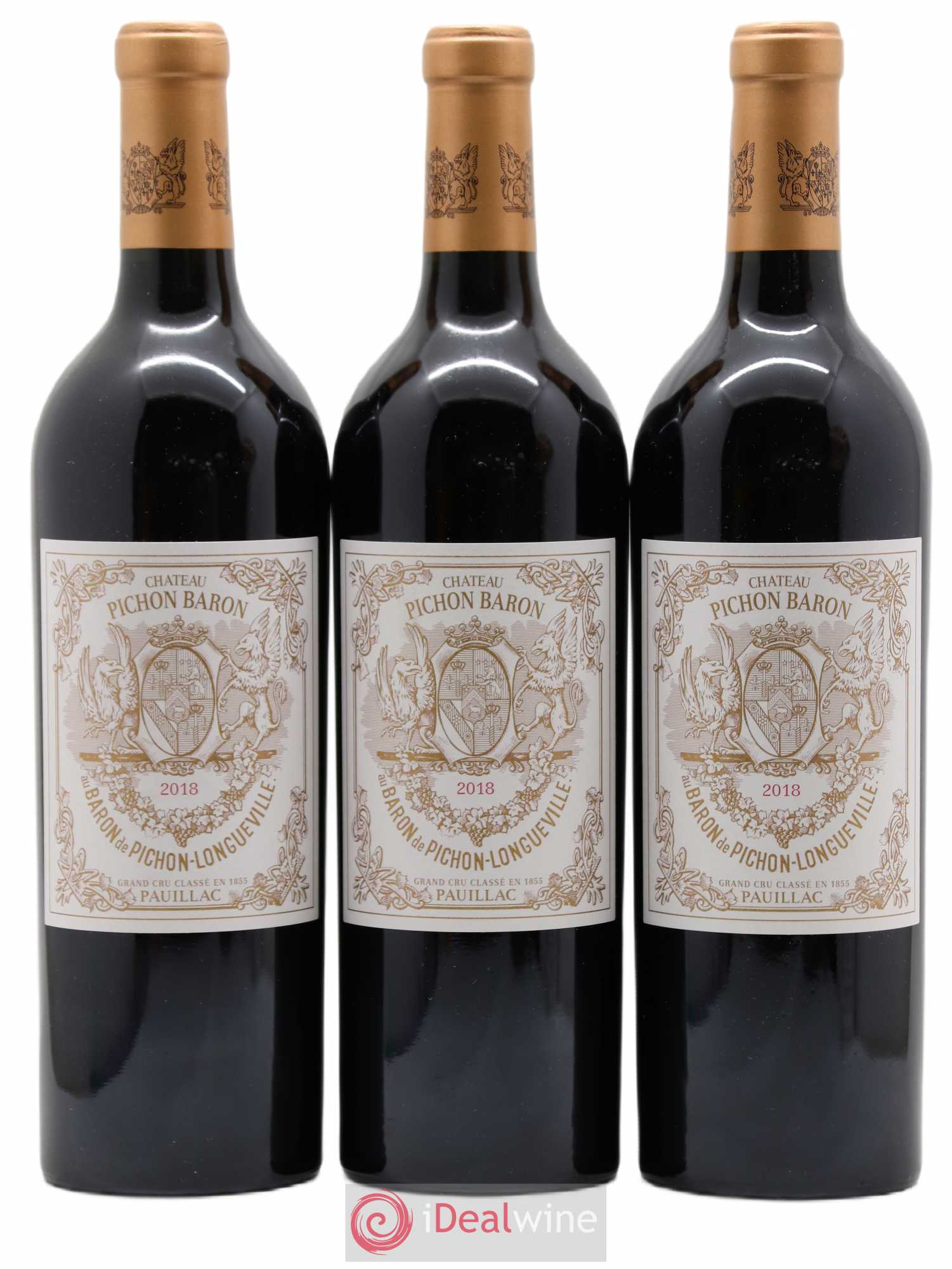 Pichon Longueville Baron 2ème Grand Cru Classé 2018 - Lot de 3 bouteilles - 0