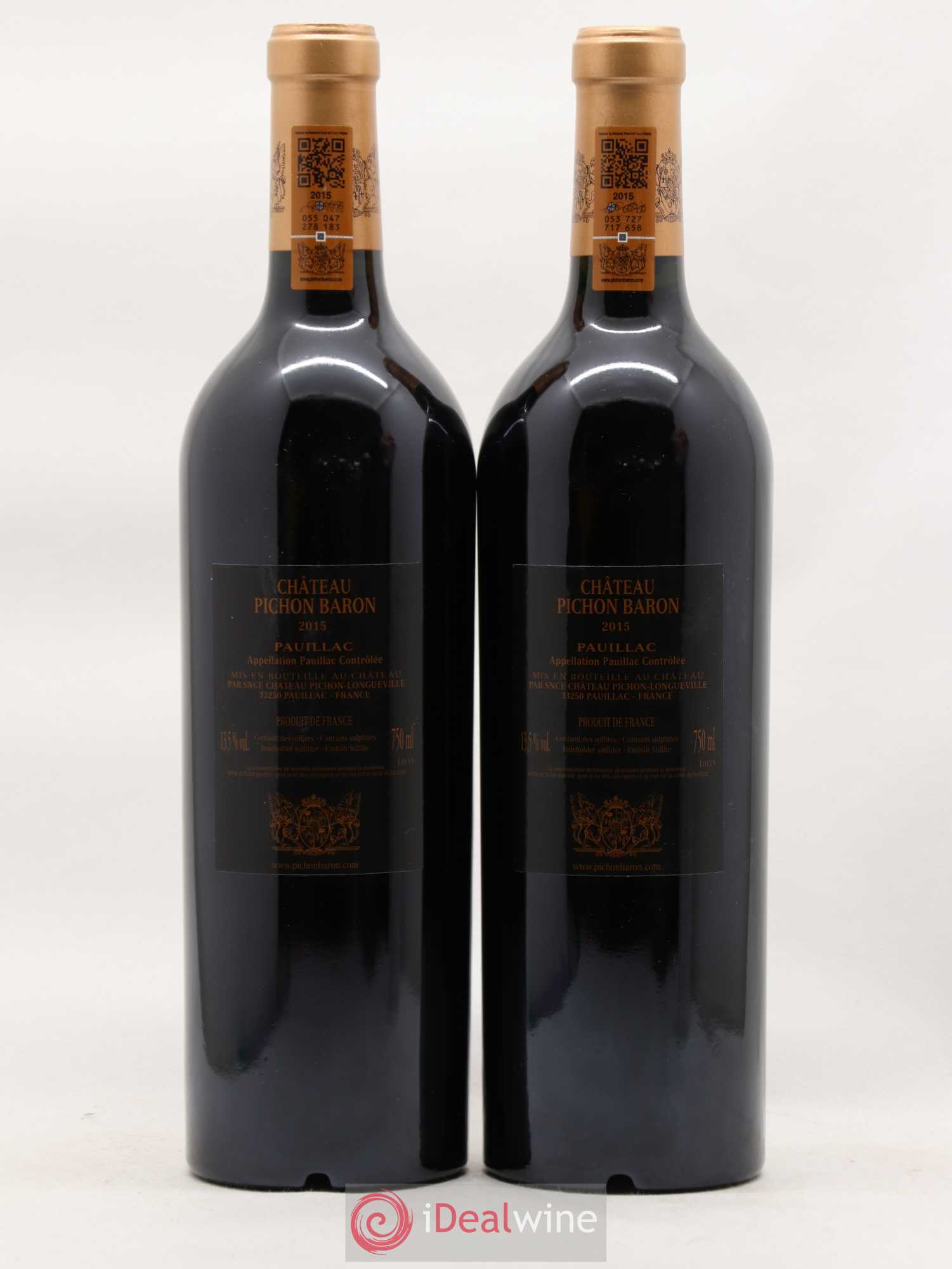 Pichon Longueville Baron 2ème Grand Cru Classé 2015 - Lot de 2 bouteilles - 1