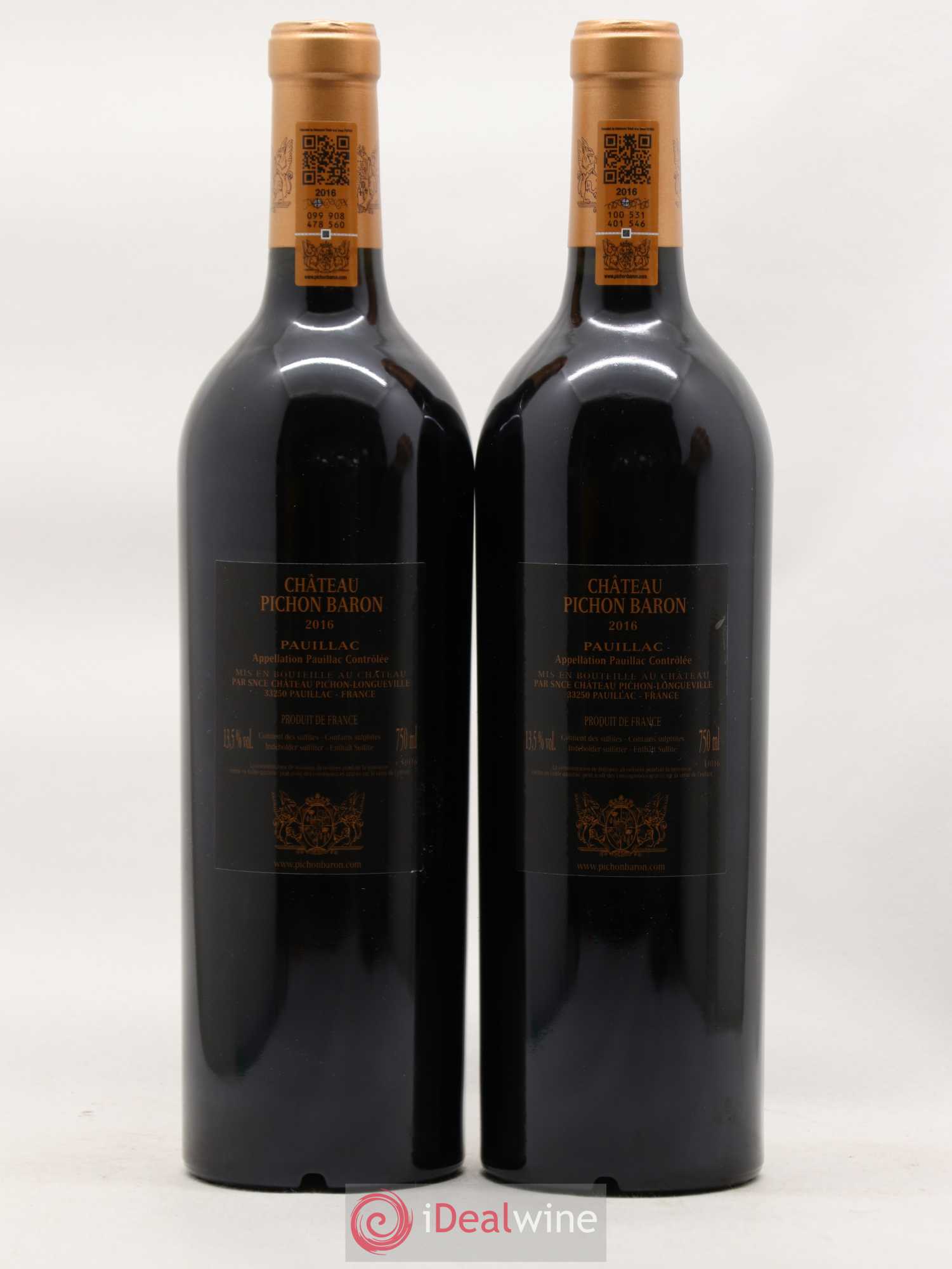 Pichon Longueville Baron 2ème Grand Cru Classé 2016 - Lot de 2 bouteilles - 1