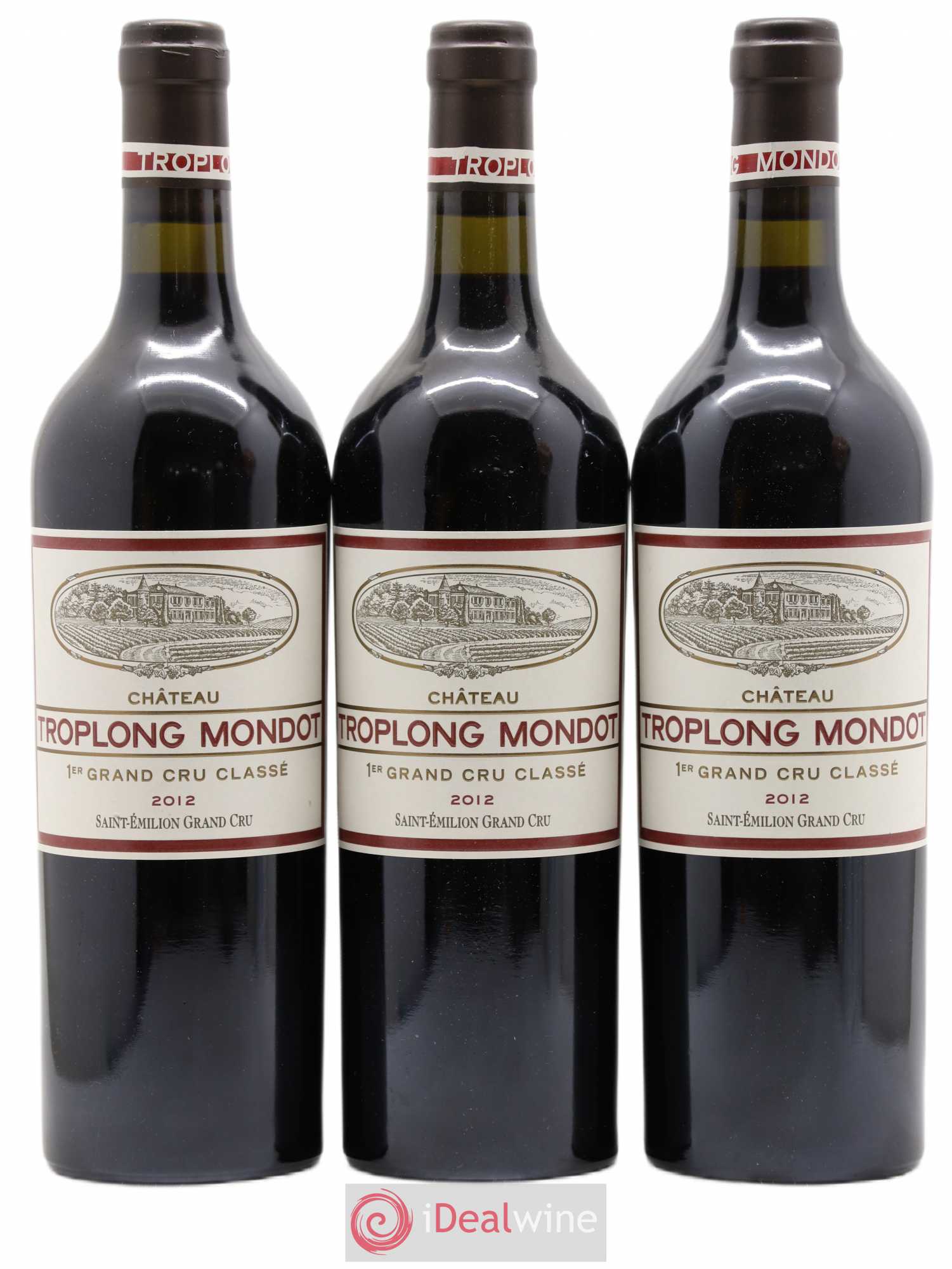 Château Troplong Mondot 1er Grand Cru Classé B 2012 - Lot de 3 bouteilles - 0