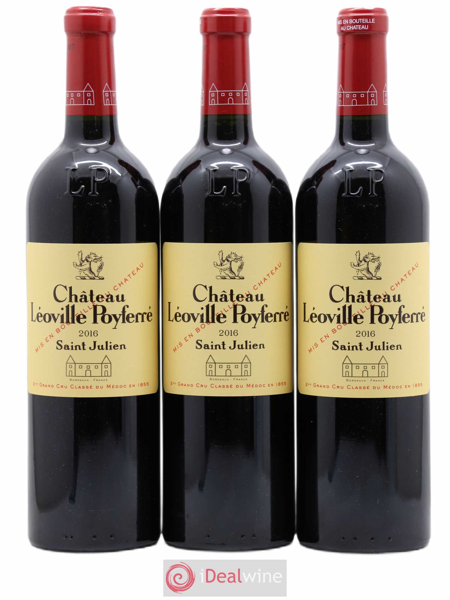 Château Léoville Poyferré 2ème Grand Cru Classé 2016 - Lot de 3 bouteilles - 0
