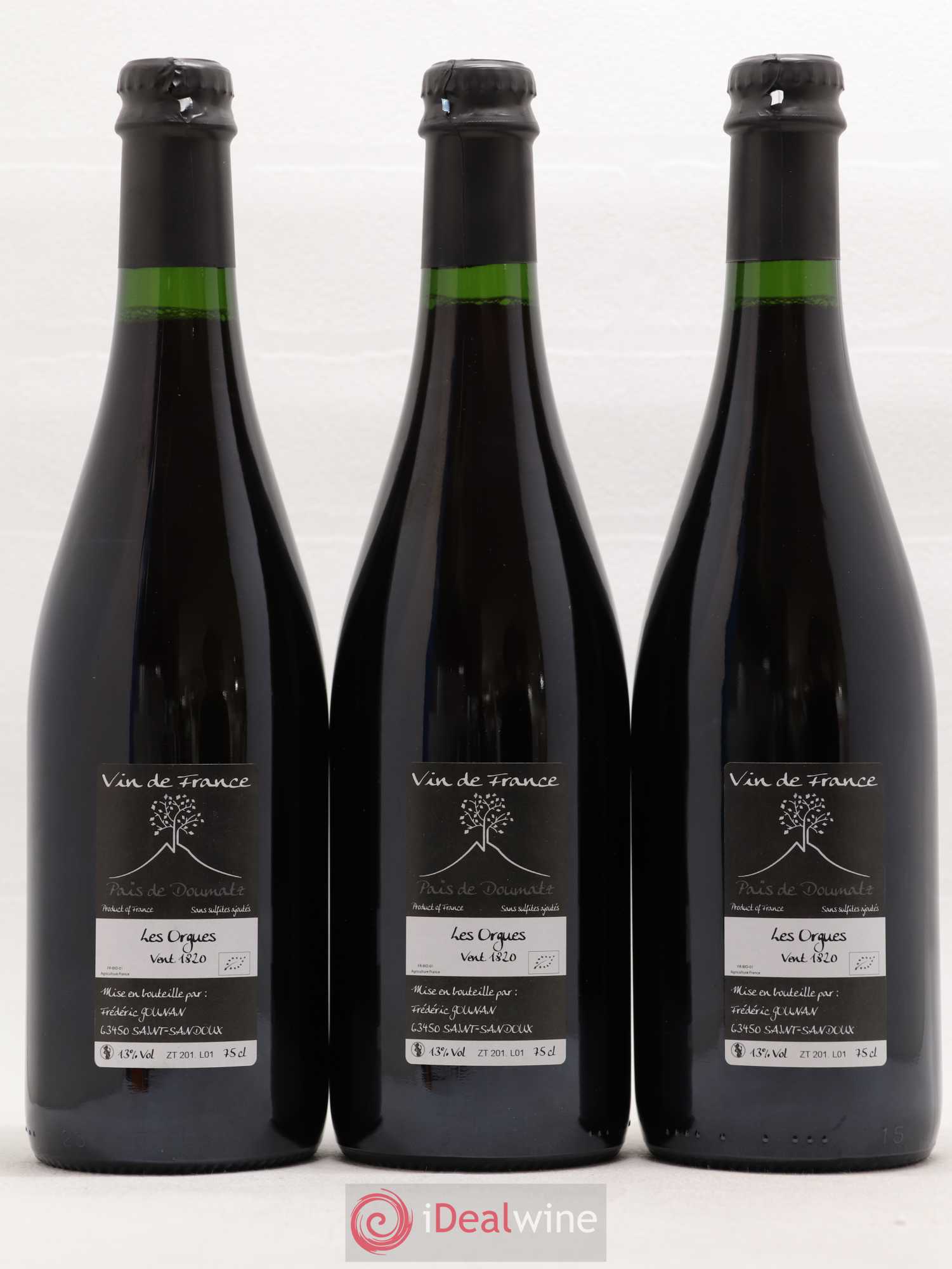 Vin de France Les Orgues Vignoble de l'Arbre Blanc 2018 - Lot de 3 bouteilles - 1