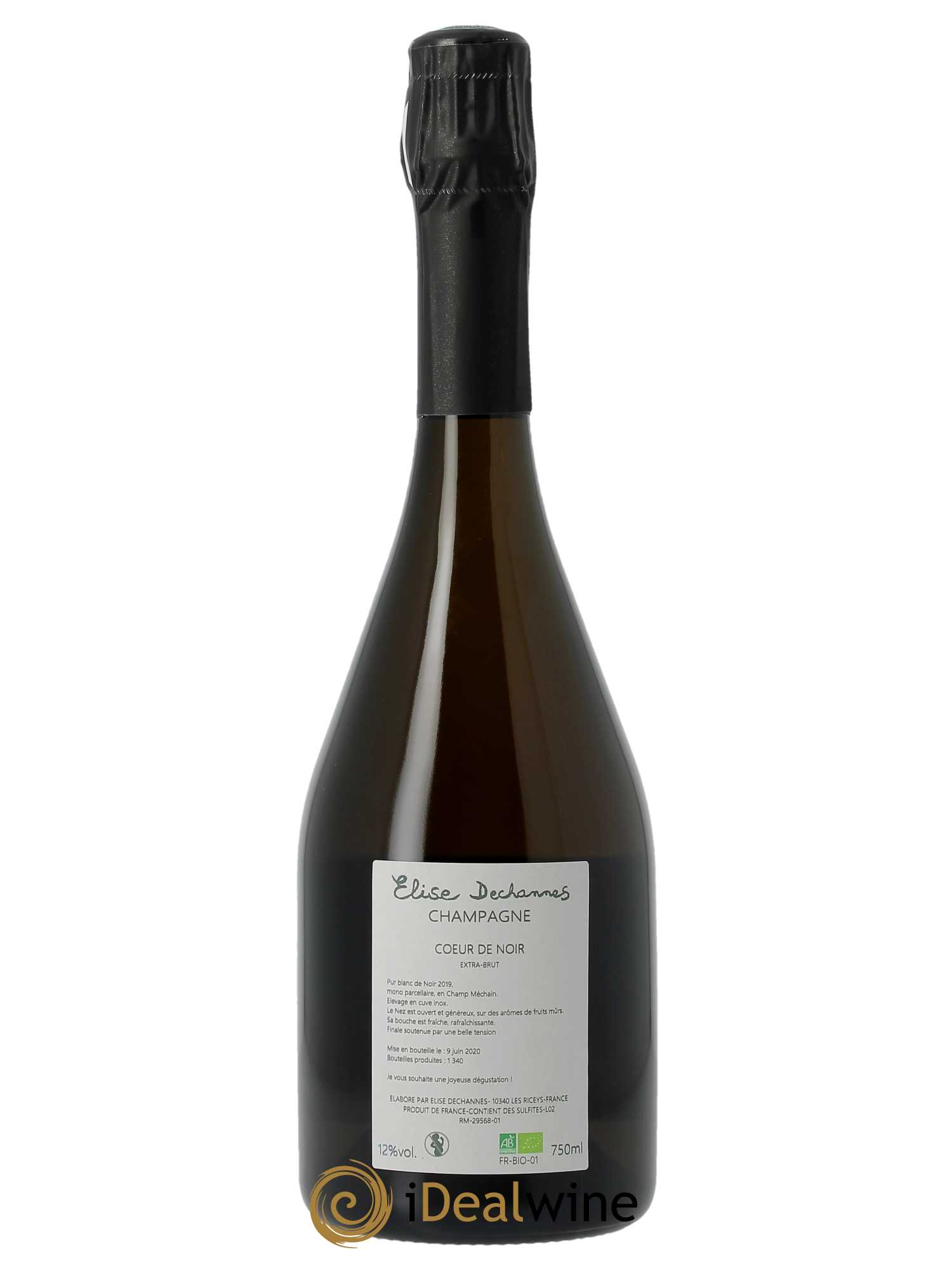 Coeur de Noir Extra-Brut Elise Dechannes (Domaine) 2019 - Lot de 1 bouteille - 1