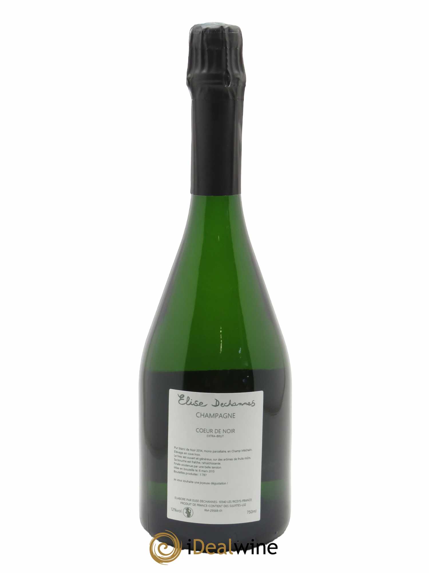 Coeur de Noir Extra-Brut Elise Dechannes (Domaine) 2014 - Lot de 1 bouteille - 1