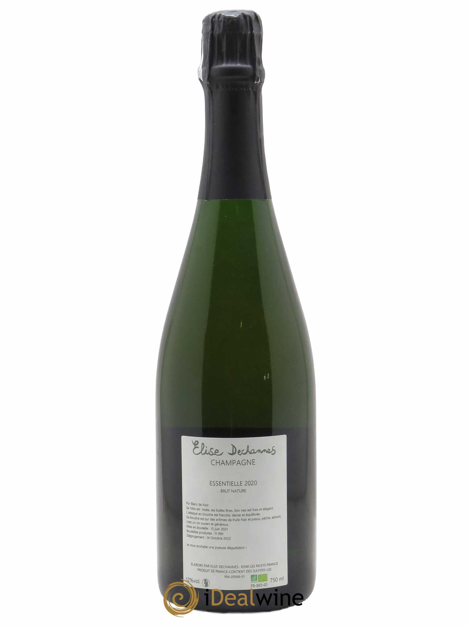 Essentielle Blanc de Noirs Brut Nature Elise Dechannes (Domaine) 2020 - Lot of 1 bottle - 1