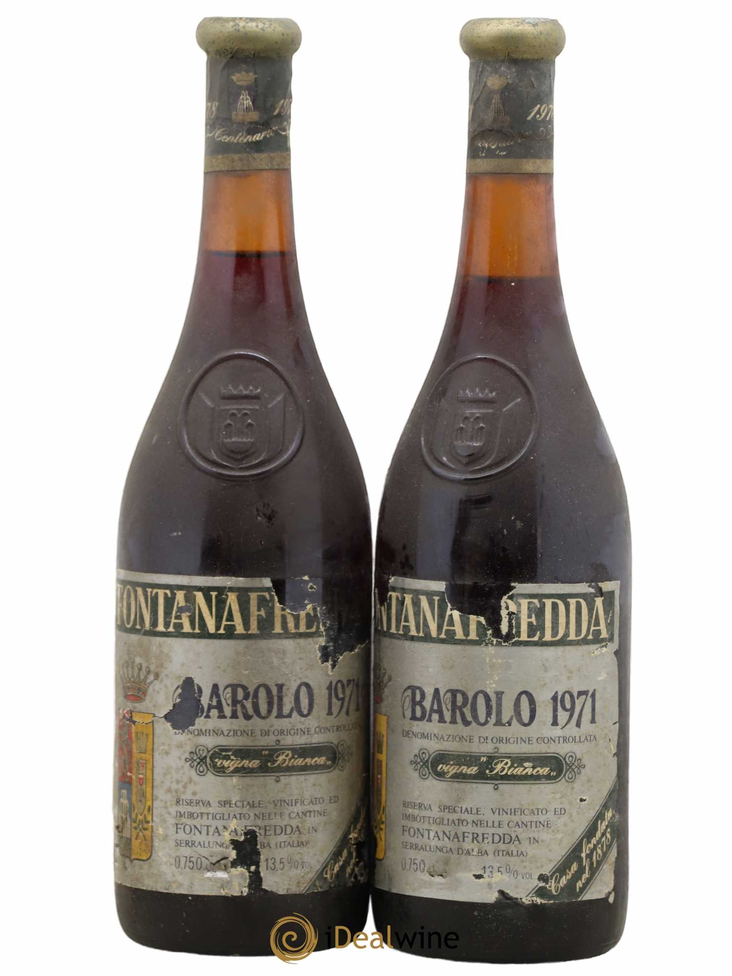 Barolo Vigna Bianca Fontanafredda 1971 - Lot de 2 bouteilles - 0