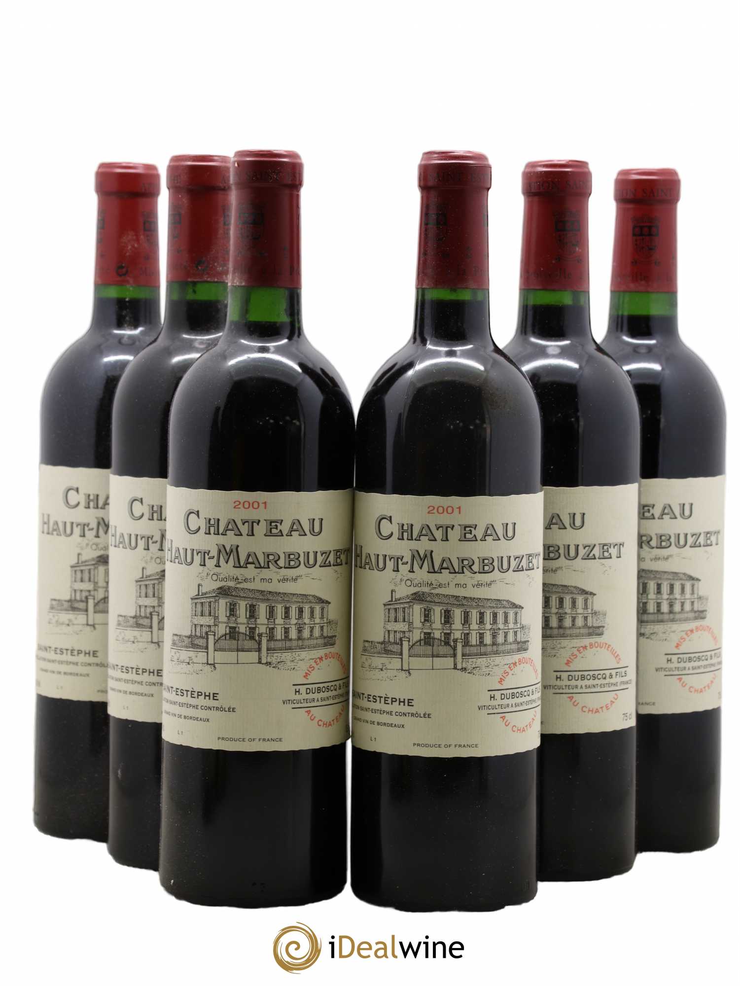 Château Haut Marbuzet 2001 - Lot de 6 bouteilles - 0