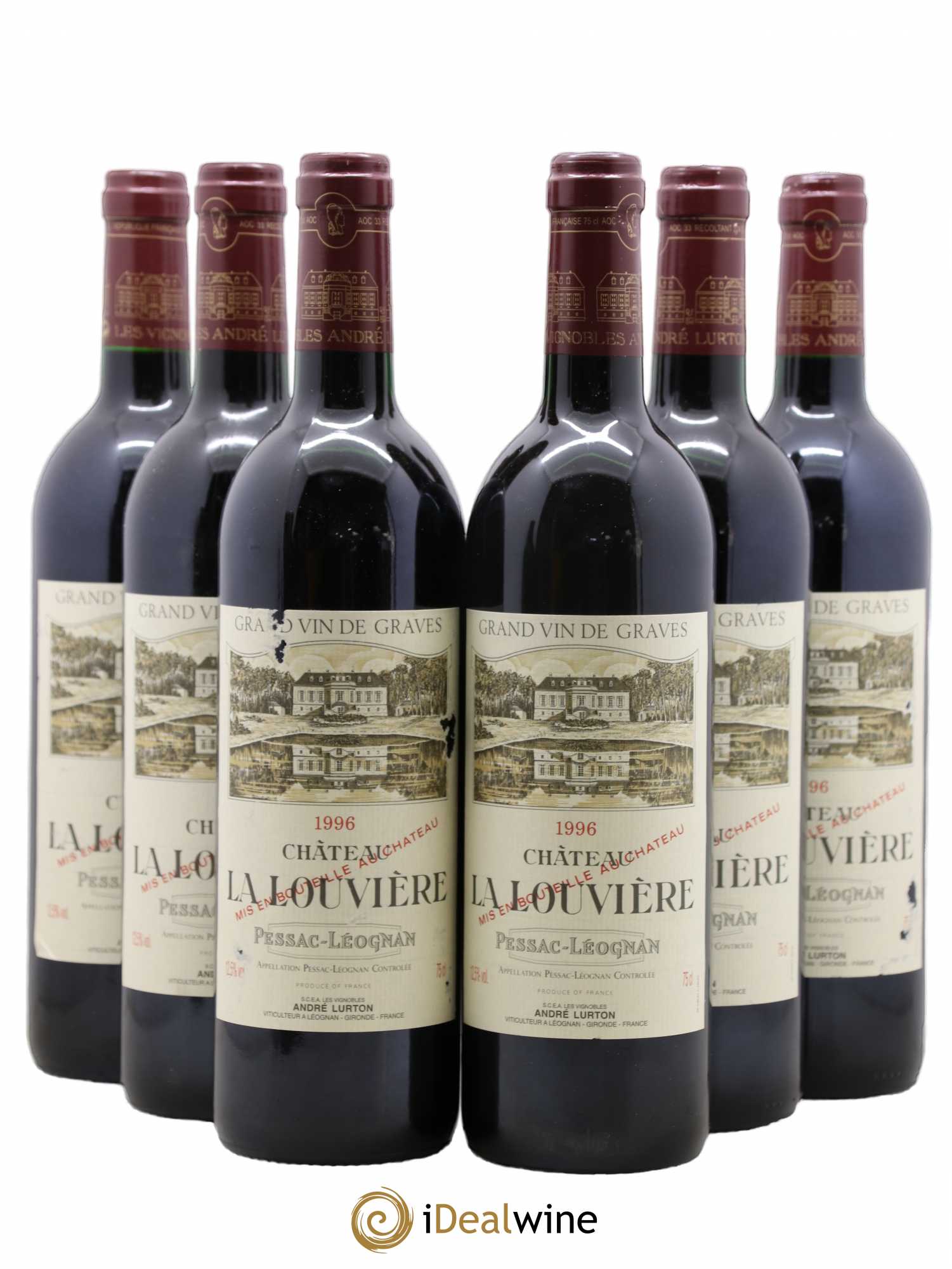 Château la Louvière 1996 - Lot de 6 bouteilles - 0