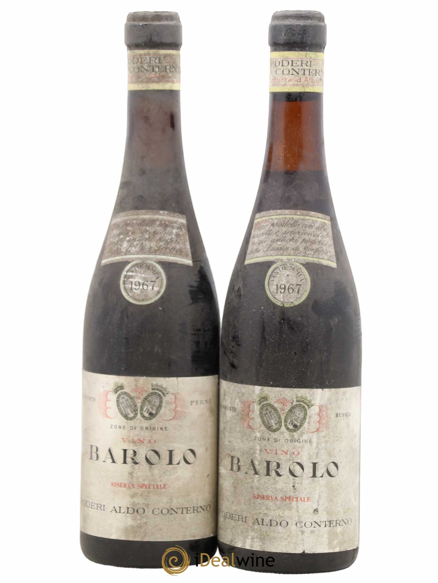 Barolo DOCG Giacomo Conterno Montforte Perno Riserva Speciale 1967 - Lot de 2 bouteilles - 0