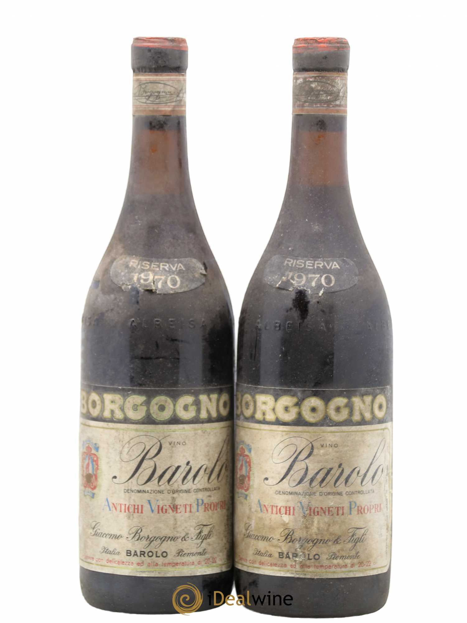 Barolo DOCG Riserva Giacomo Borgogno 1970 - Posten von 2 Flaschen - 0