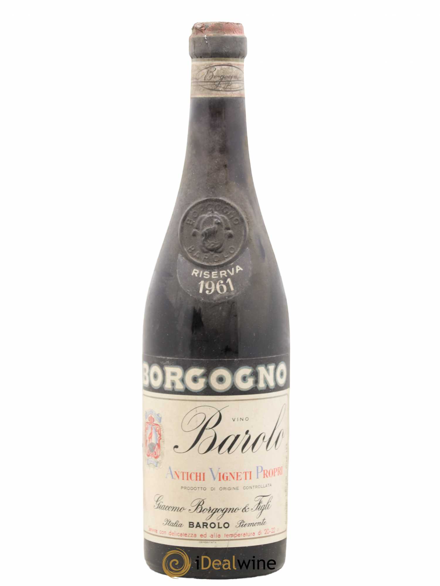 Barolo DOCG Riserva Giacomo Borgogno 1961 - Lot de 1 bouteille - 0