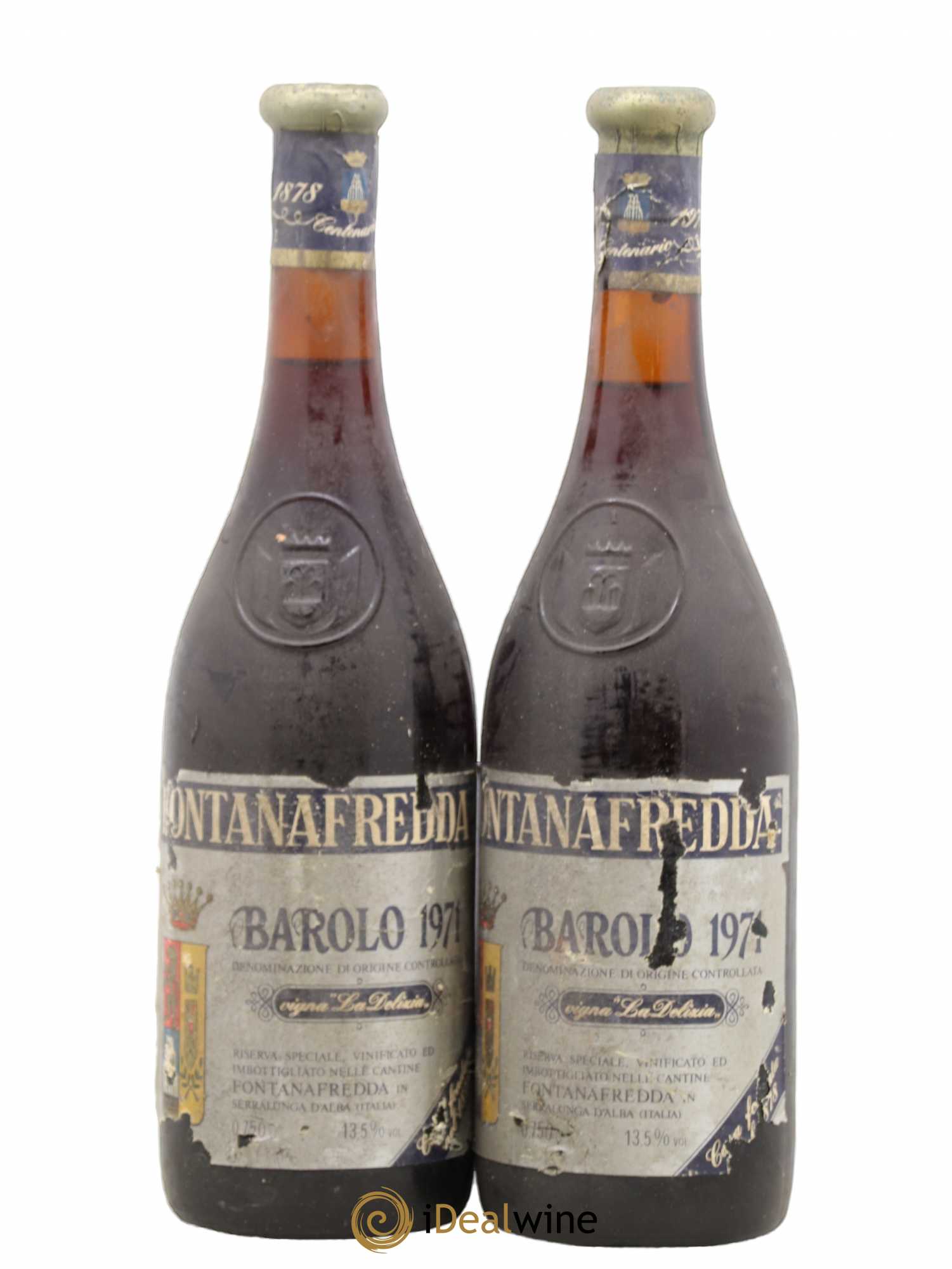 Barolo Vigna Bianca Fontanafredda 1971 - Lot de 2 bouteilles - 0