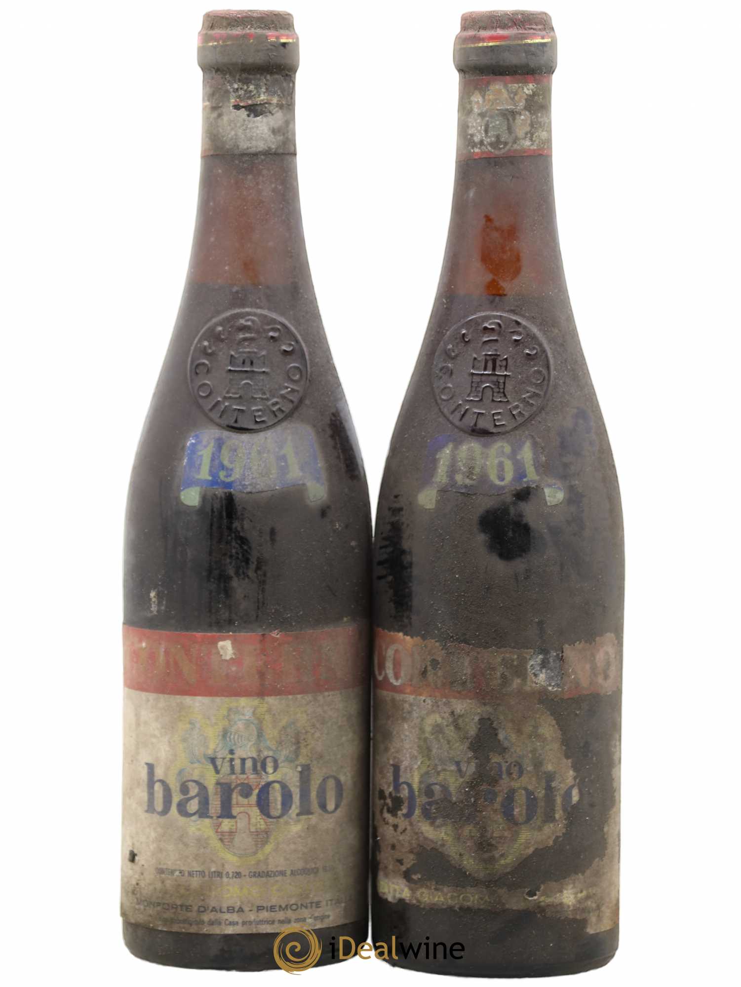 Barolo DOCG Giacomo Conterno 1961 - Lot de 2 bouteilles - 0