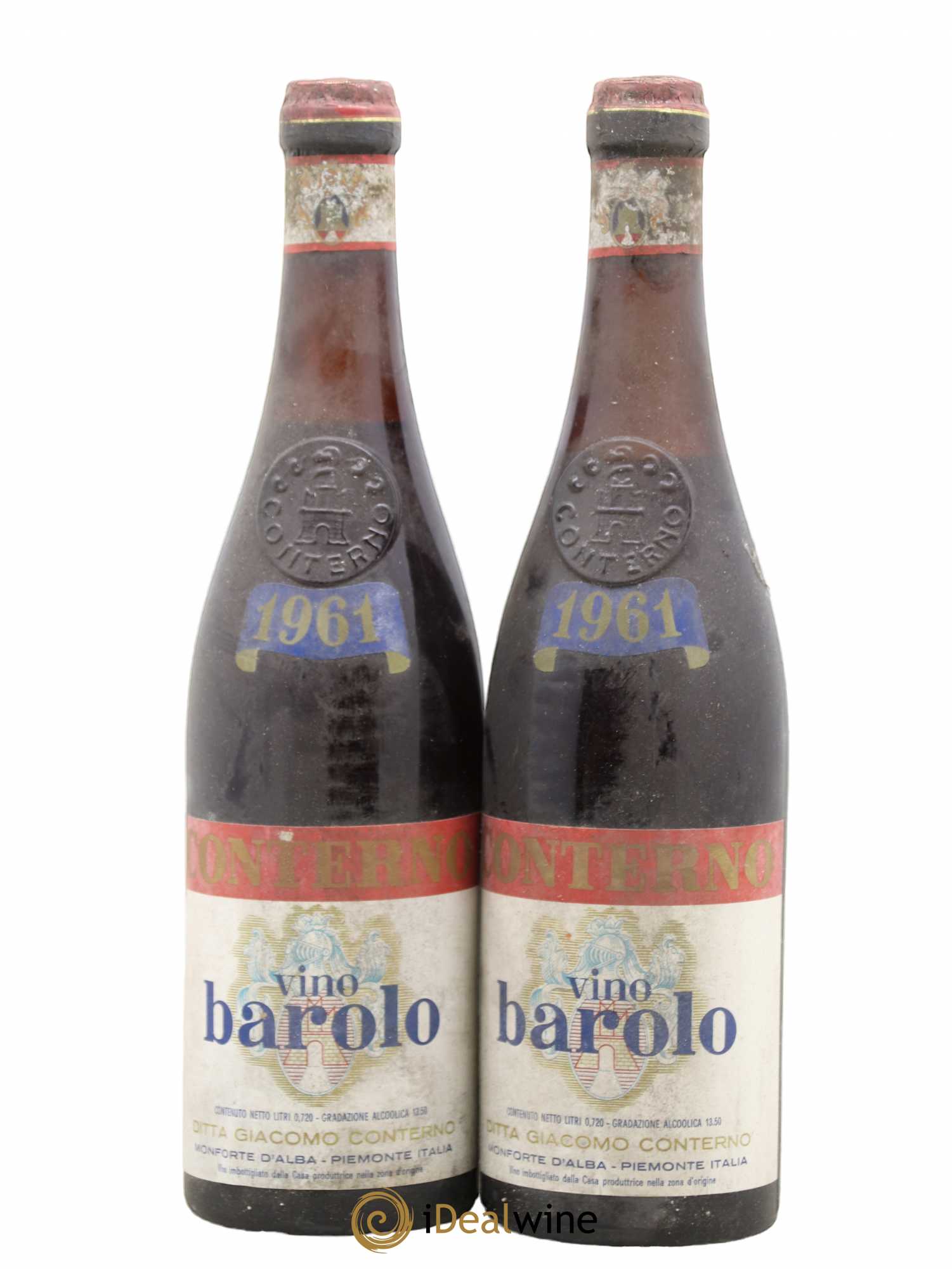 Barolo DOCG Giacomo Conterno 1961 - Lot de 2 bouteilles - 0