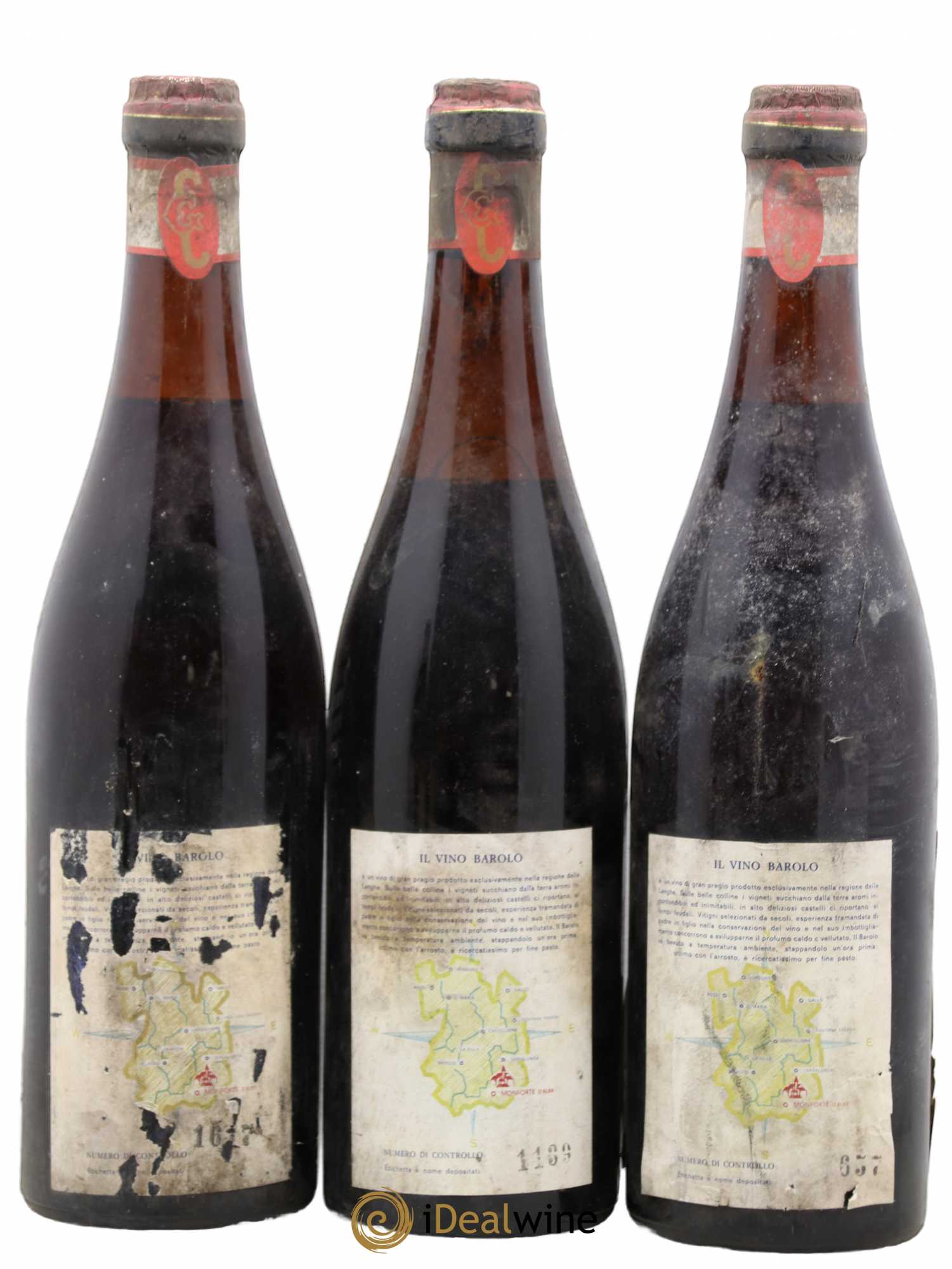 Barolo DOCG Giacomo Conterno 1961 - Lot de 3 bouteilles - 1