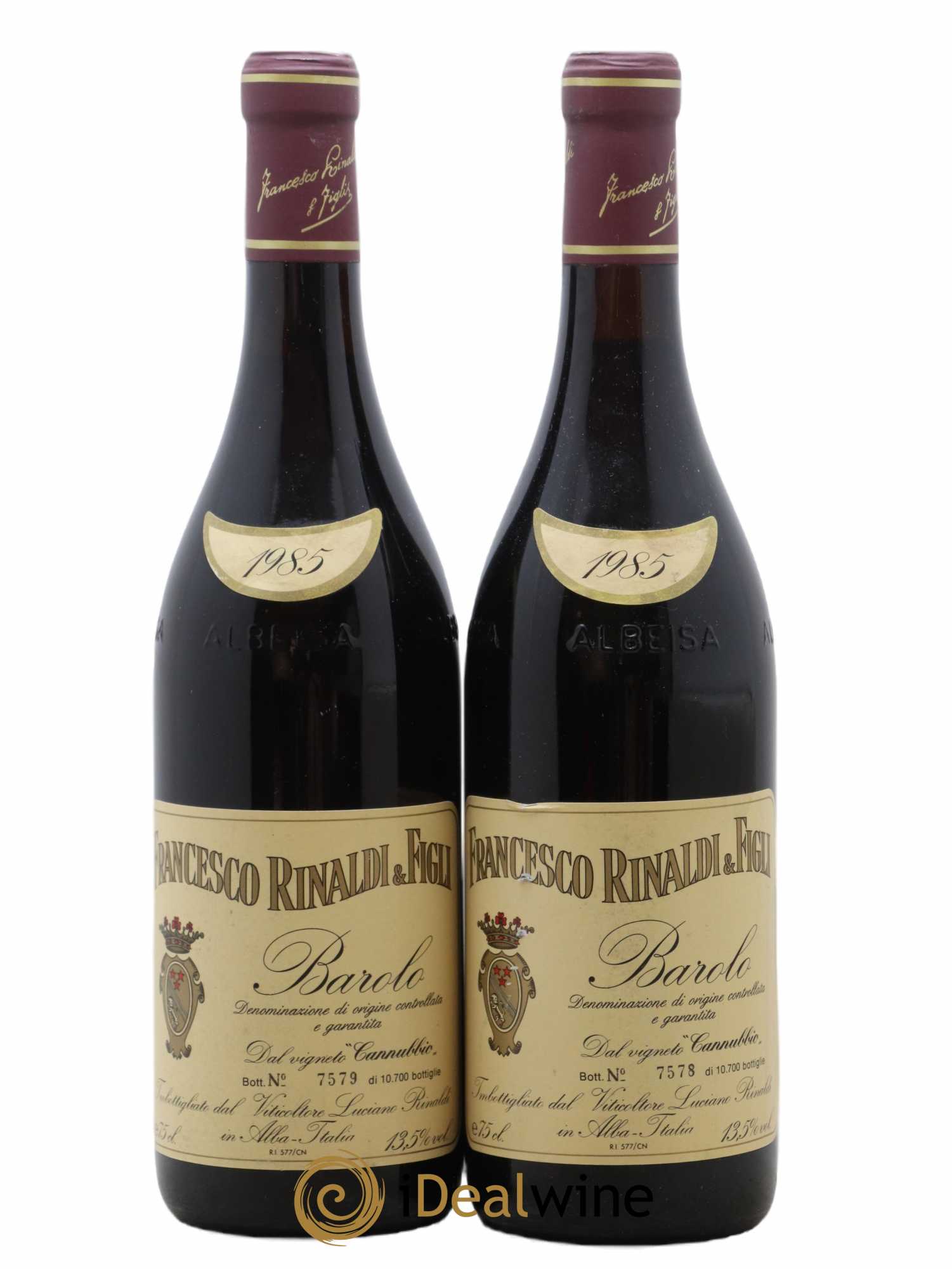 Barolo DOCG Cannubi Francesco Rinaldi 1985 - Posten von 2 Flaschen - 0