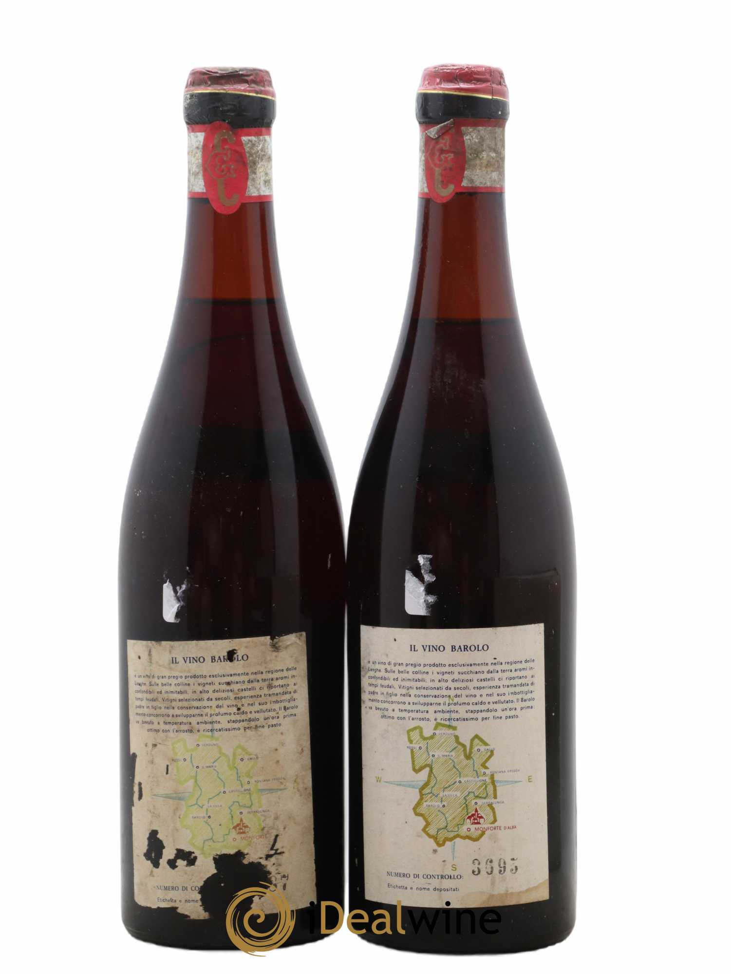 Barolo DOCG Giacomo Conterno 1961 - Lot of 2 bottles - 1