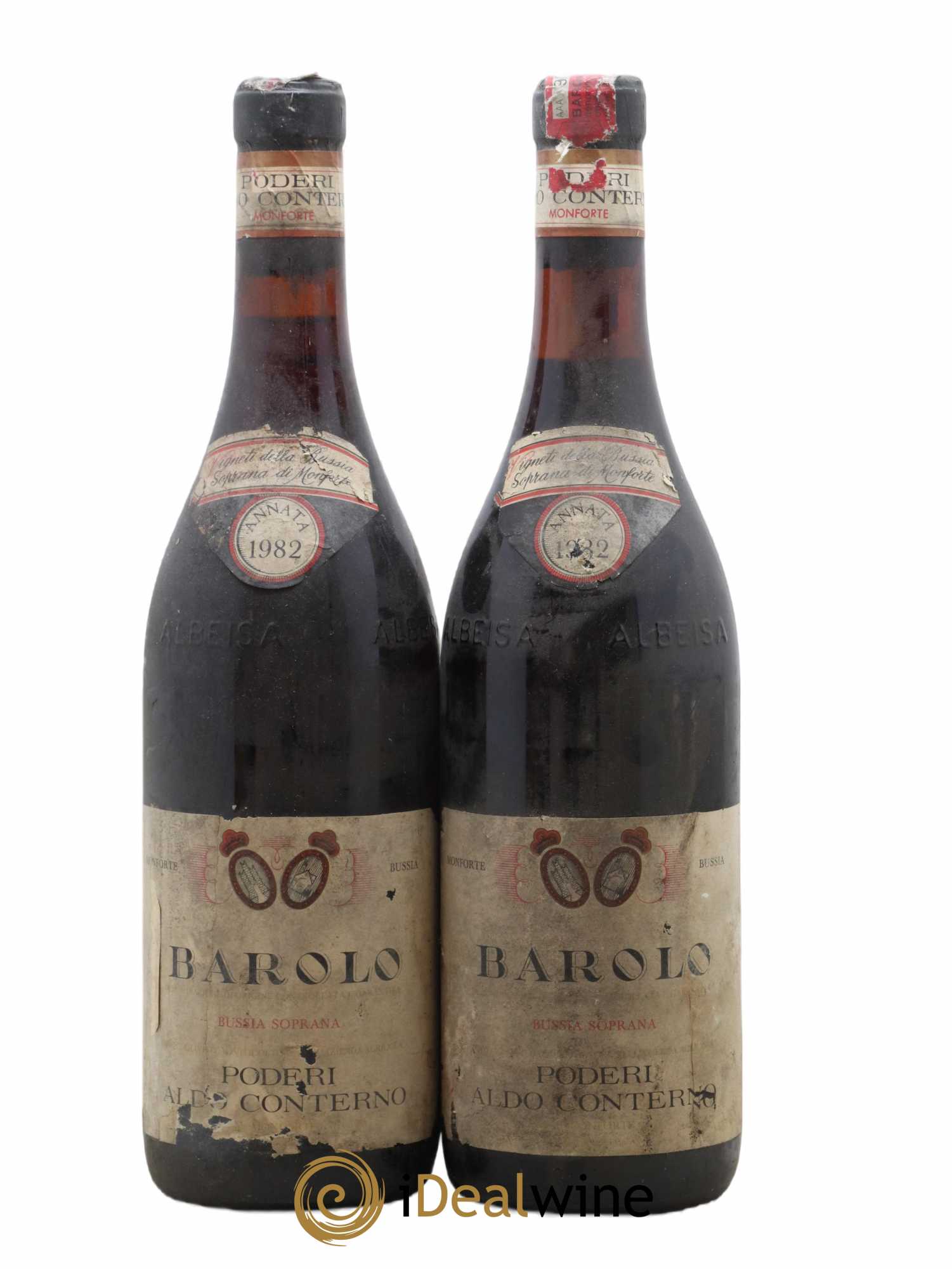 Barolo DOCG Bussia Soprana Aldo Conterno 1982 - Lot de 2 bouteilles - 0