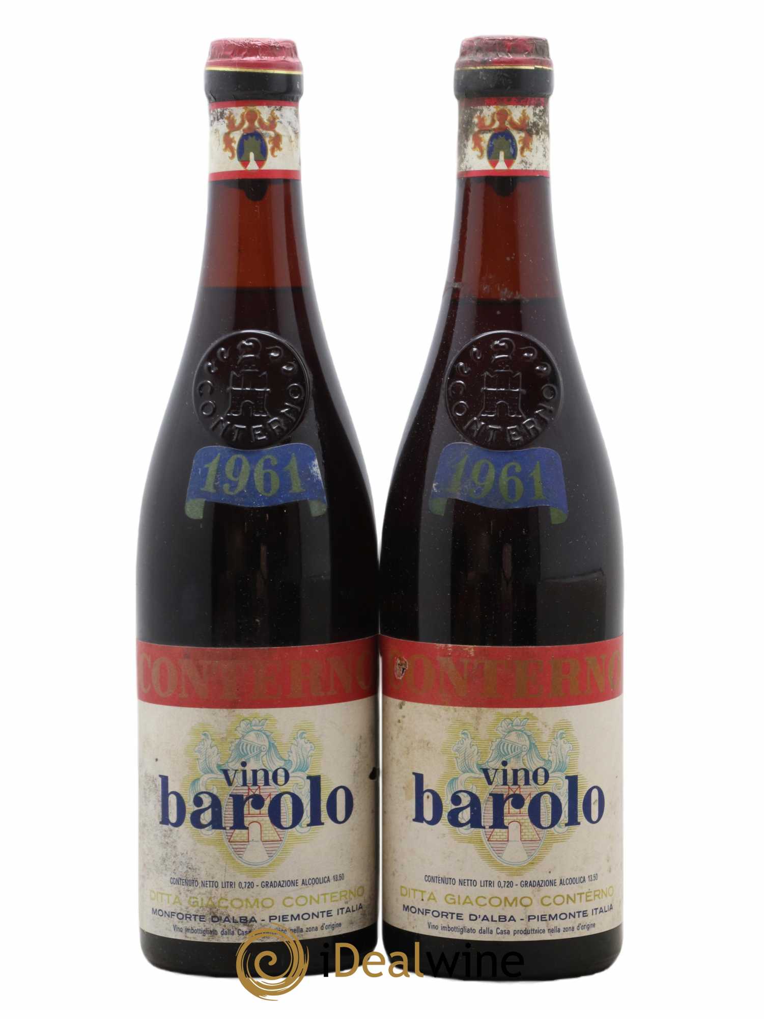 Barolo DOCG Giacomo Conterno 1961 - Lot de 2 bouteilles - 0