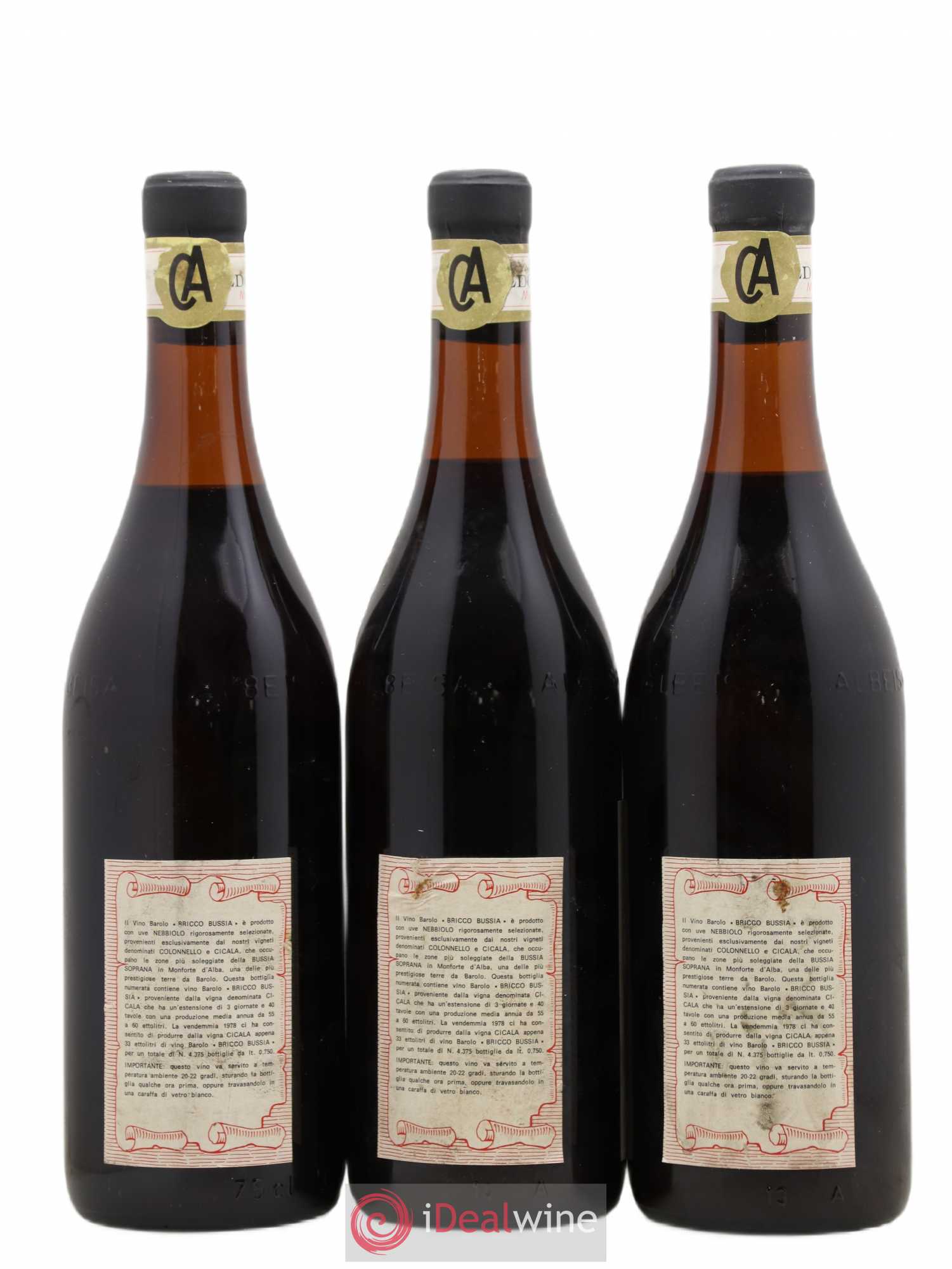 Barolo DOCG Bussia Cicala Aldo Conterno 1978 - Lotto di 3 bottiglie - 1