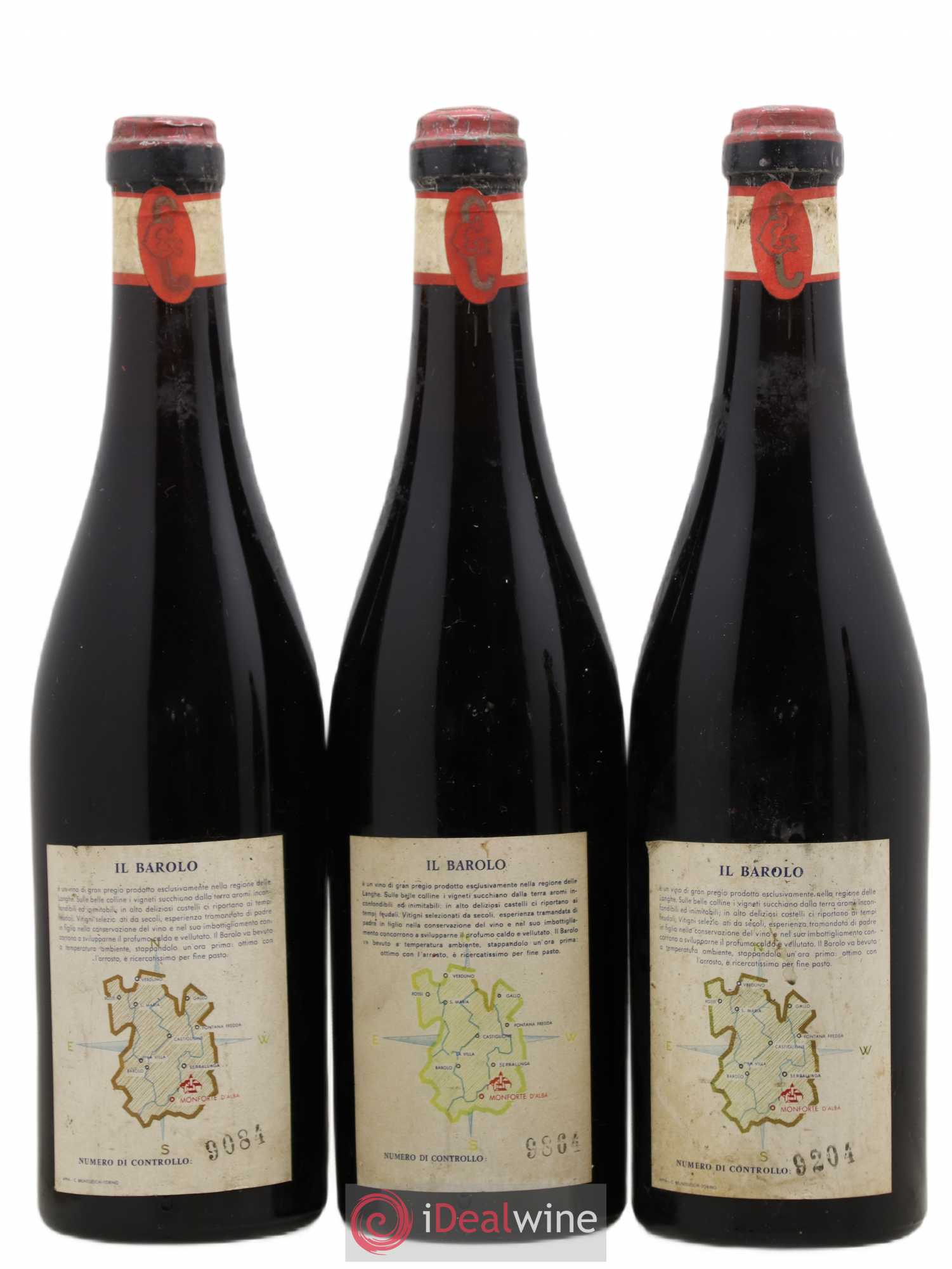Barolo Riserva Vini Regiati Giacomo Conterno 1958 - Lot de 3 bouteilles - 1