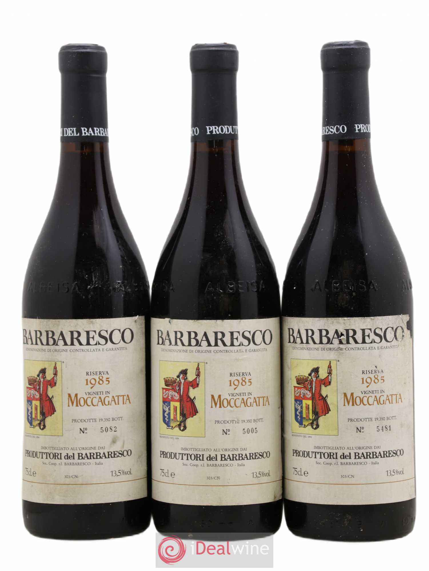 Barbaresco DOCG Riserva Moccagatta Produttori del Barbaresco 1985 - Posten von 3 Flaschen - 0