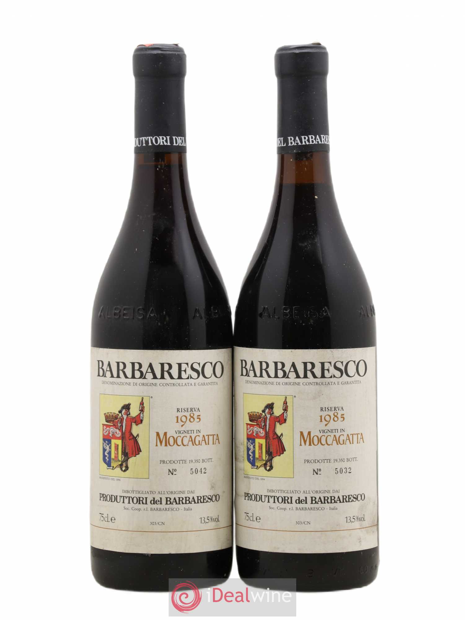 Barbaresco DOCG Riserva Moccagatta Produttori del Barbaresco 1985 - Posten von 2 Flaschen - 0