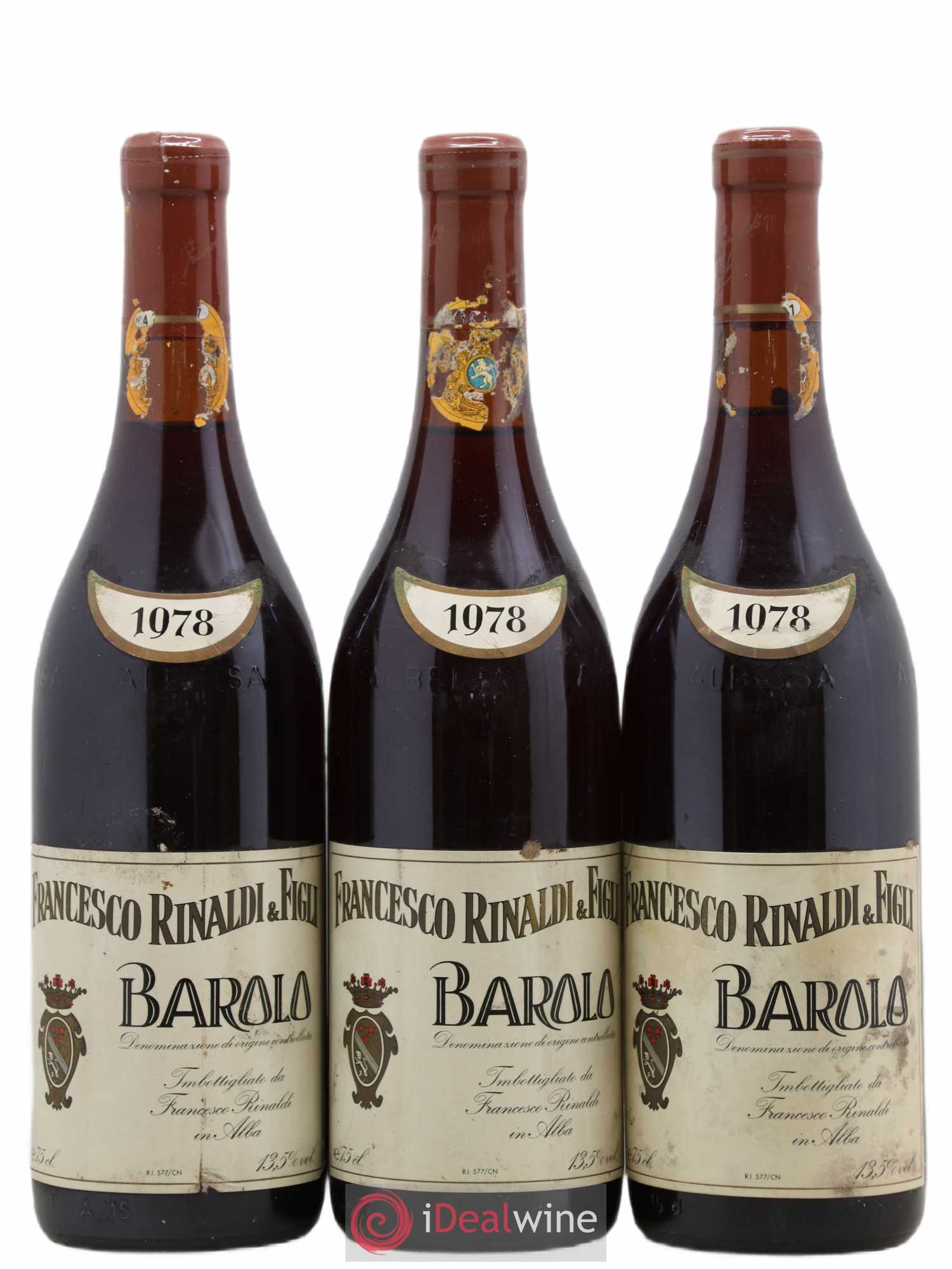 Barolo Francesco Rinaldi 1978 - Posten von 3 Flaschen - 0