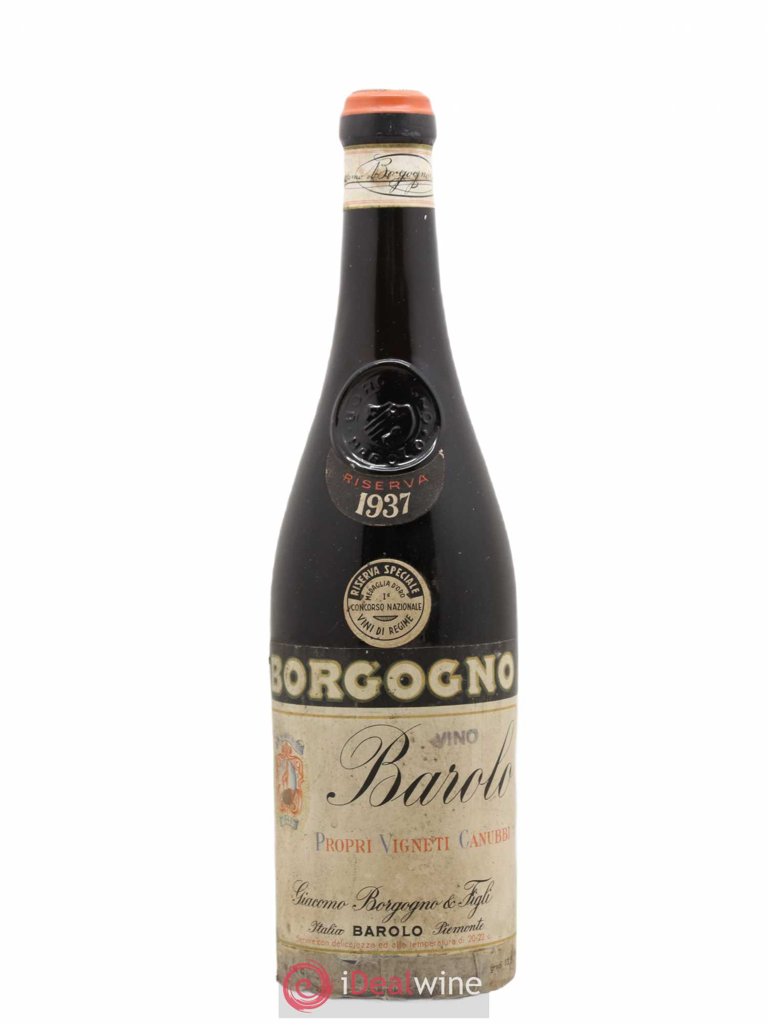 Barolo Cannubi Riserva Speciale Borgogno 1937 - Posten von 1 Flasche - 0