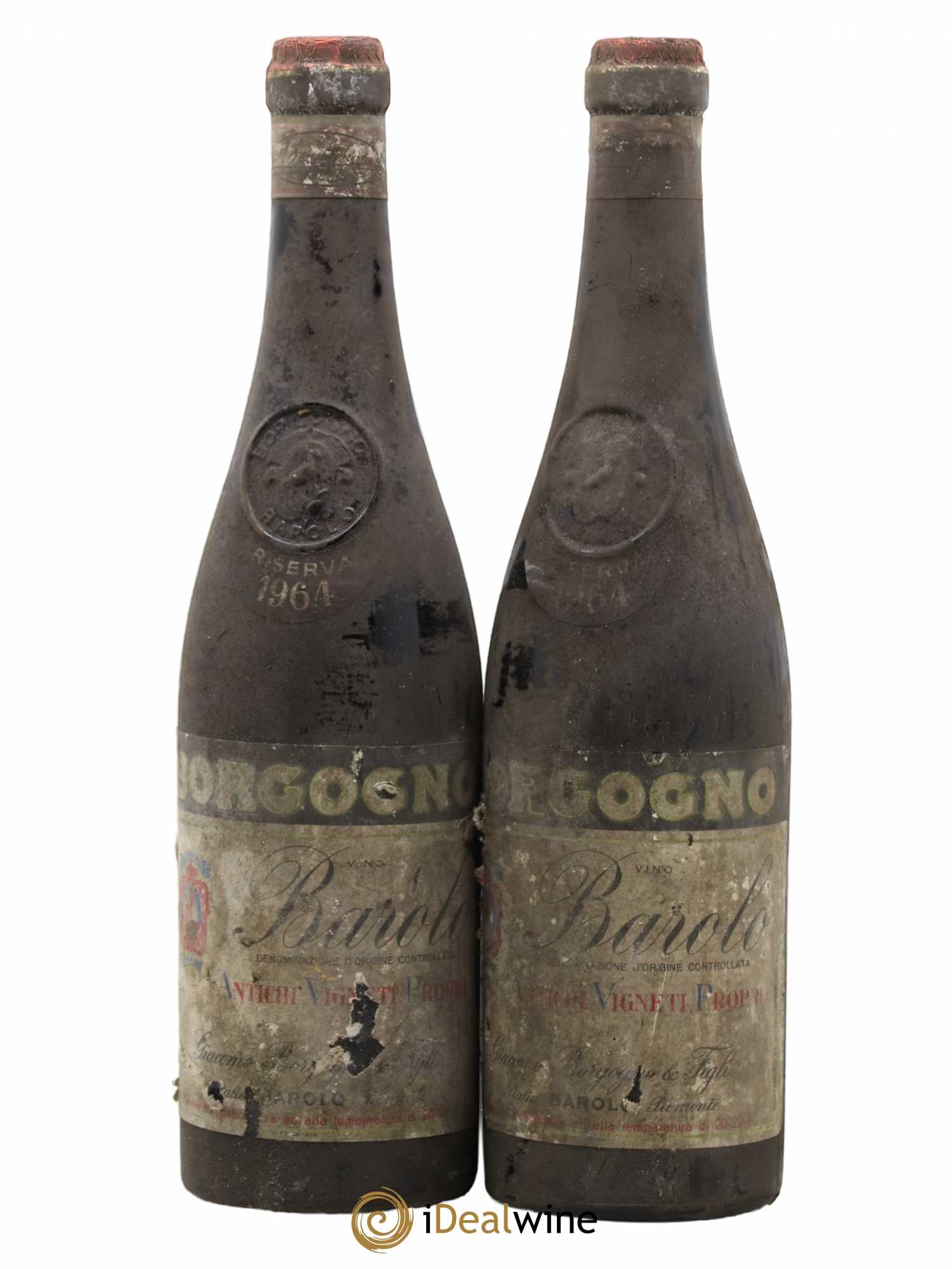Barolo DOCG Riserva Giacomo Borgogno 1964 - Lot de 2 bouteilles - 0