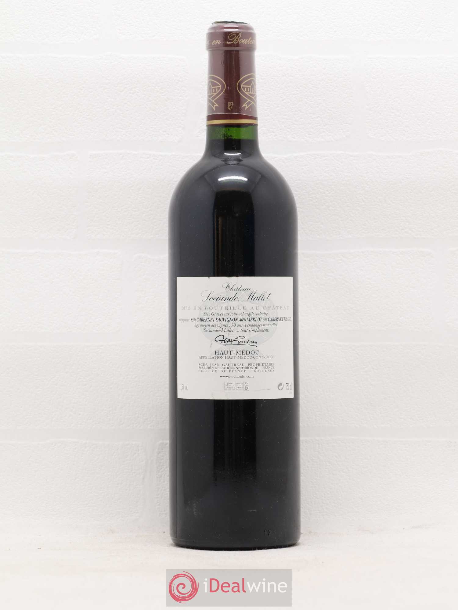 Château Sociando Mallet 2009 - Lot de 1 bouteille - 1