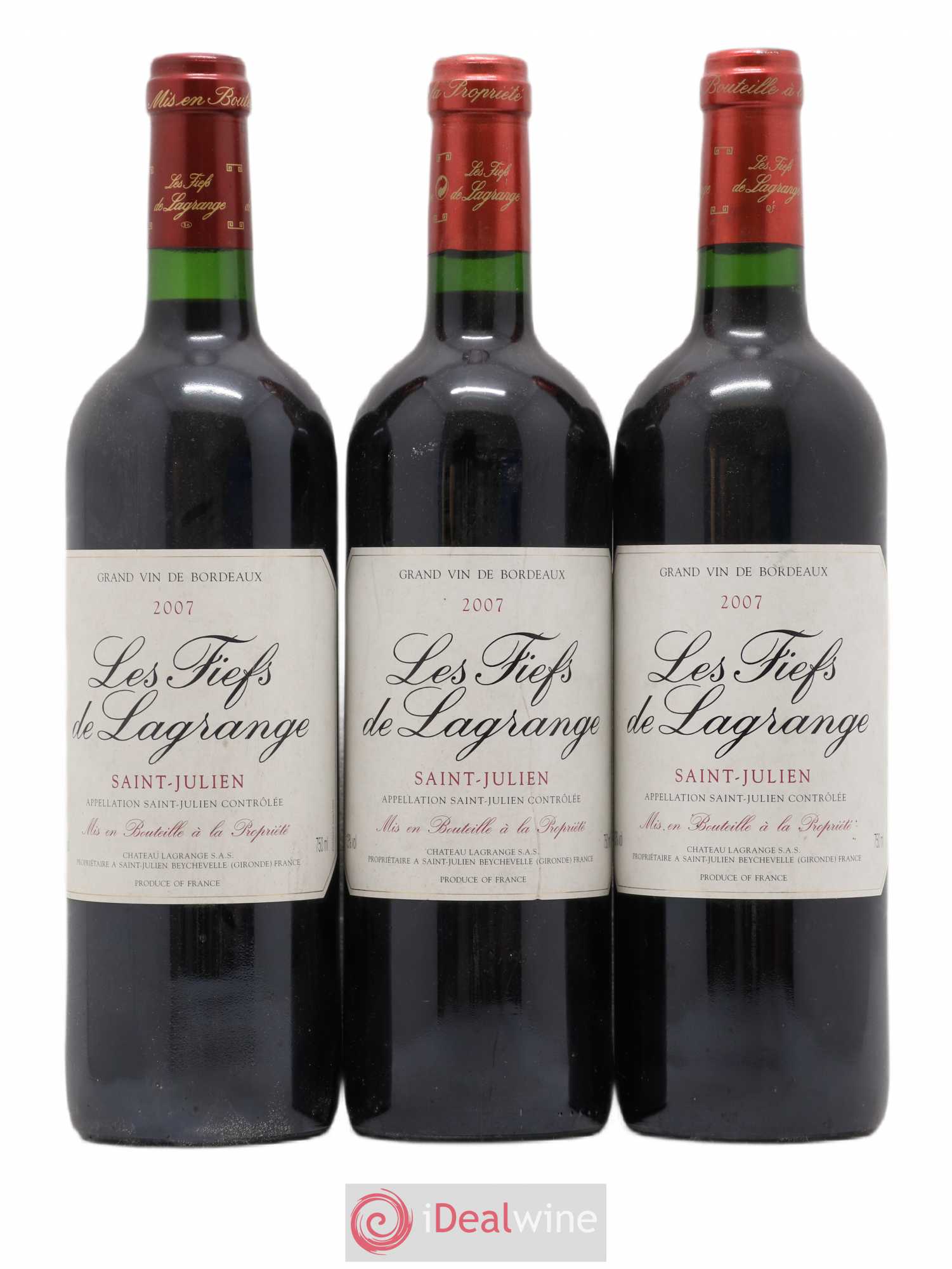 Les Fiefs de Lagrange Second Vin 2007 - Lot de 3 bouteilles - 0