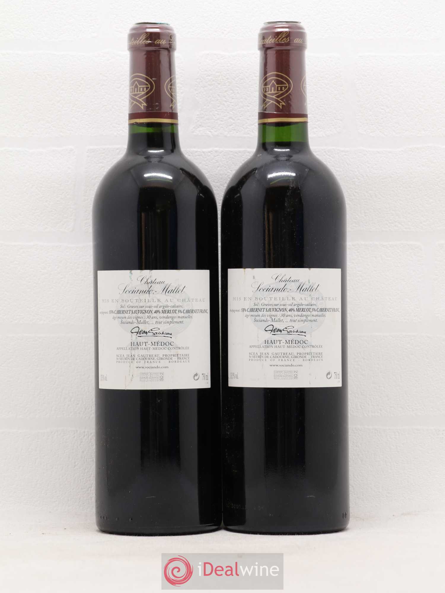 Château Sociando Mallet 2009 - Lot de 2 bouteilles - 1