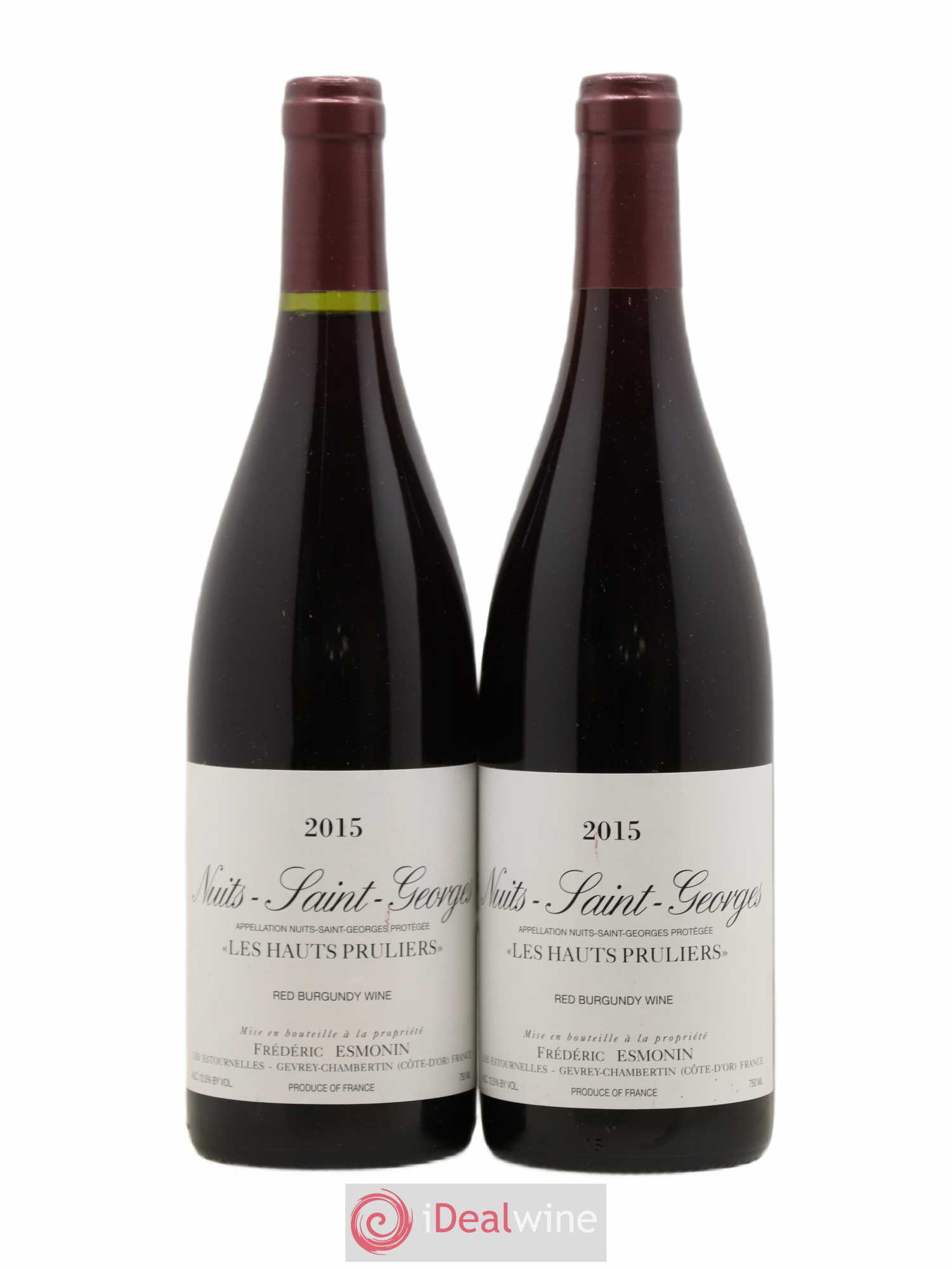 Nuits-Saint-Georges Les Hauts Pruliers Frederic Esmonin 2015 - Posten von 2 Flaschen - 0