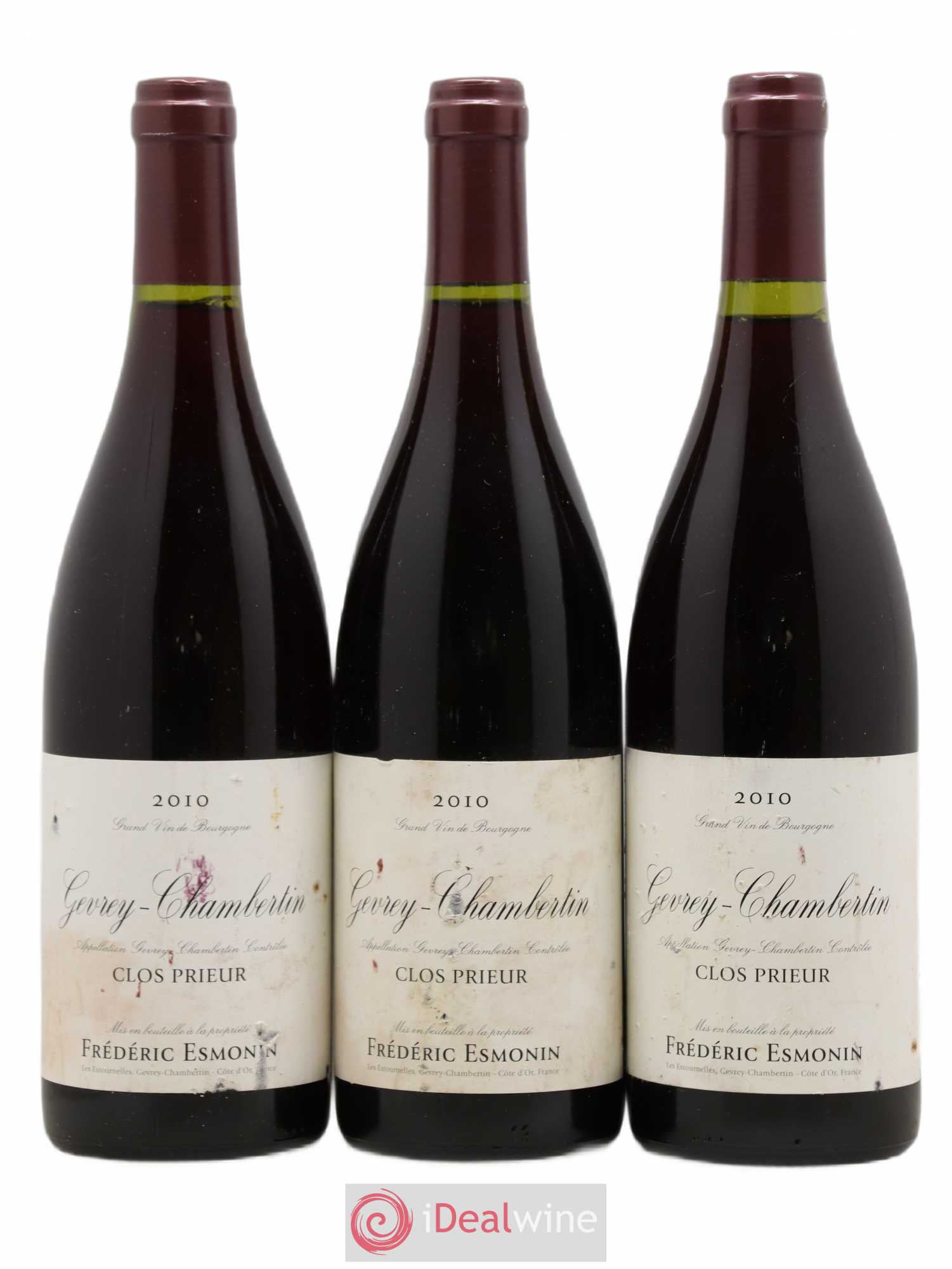 Gevrey-Chambertin Clos Prieur Frederci Esmonin 2010 - Posten von 3 Flaschen - 0