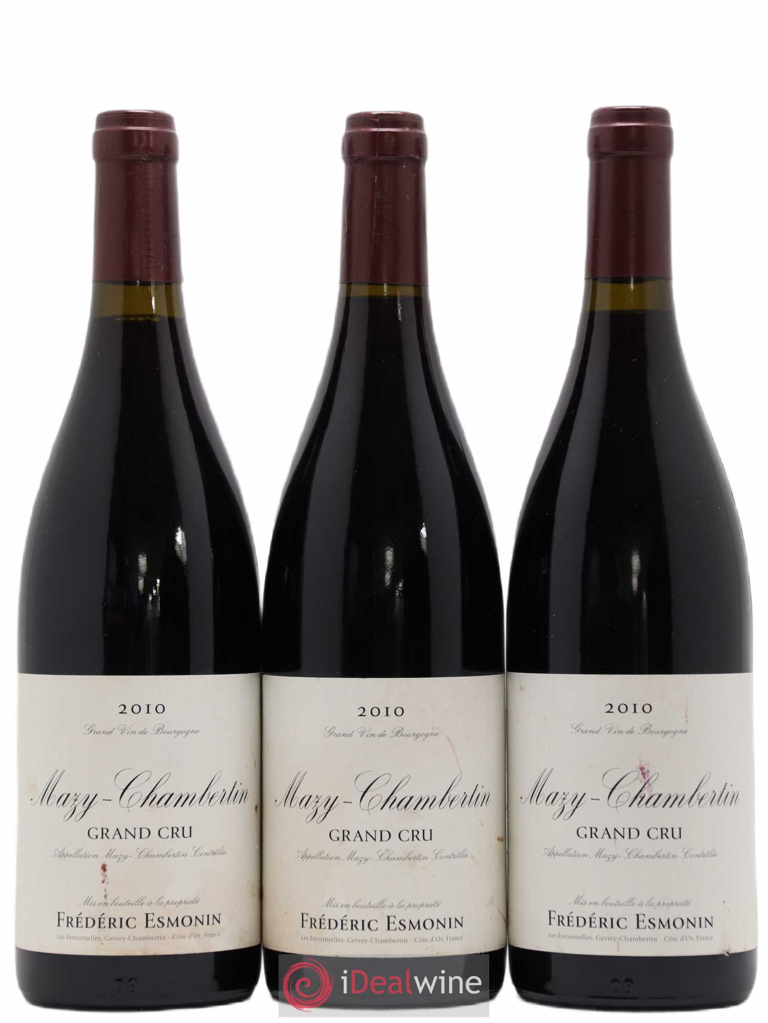 Mazis-Chambertin Grand Cru Frédéric Esmonin 2010 - Lot de 3 bouteilles - 0
