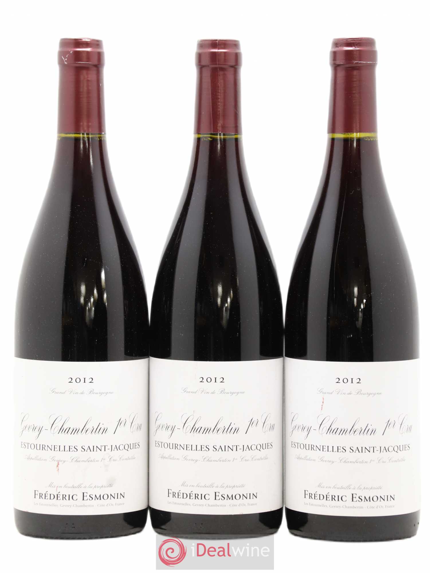 Gevrey-Chambertin 1er Cru Estournelles St Jacques Frédéric Esmonin 2012 - Posten von 3 Flaschen - 0