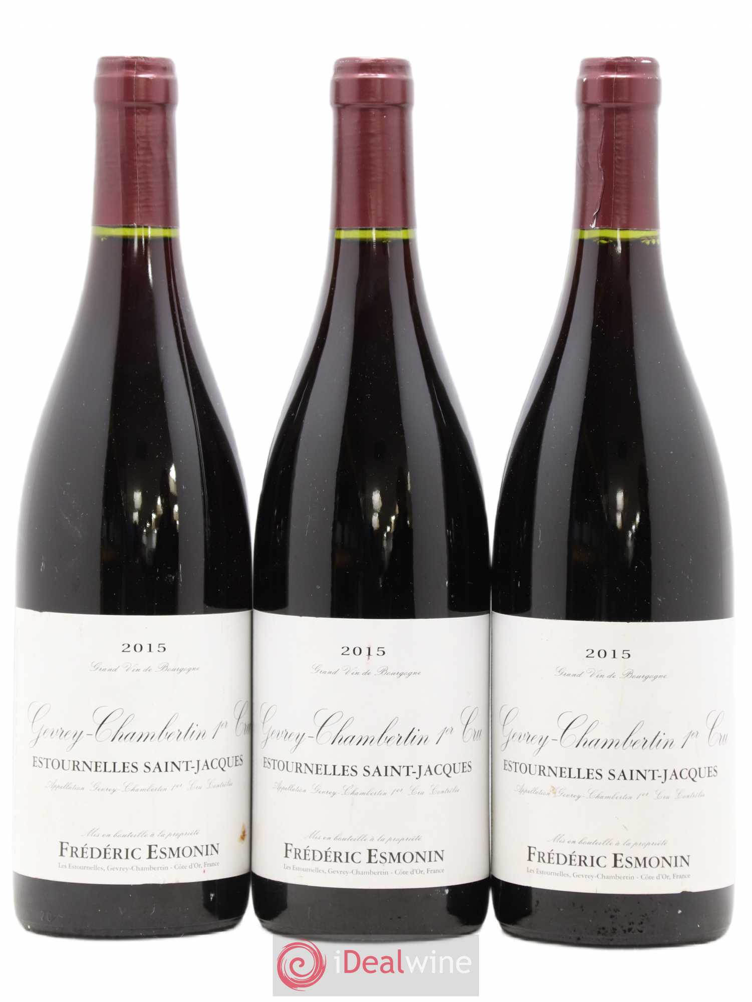 Gevrey-Chambertin 1er Cru Estournelles St Jacques Frederic Esmonin 2015 - Posten von 3 Flaschen - 0