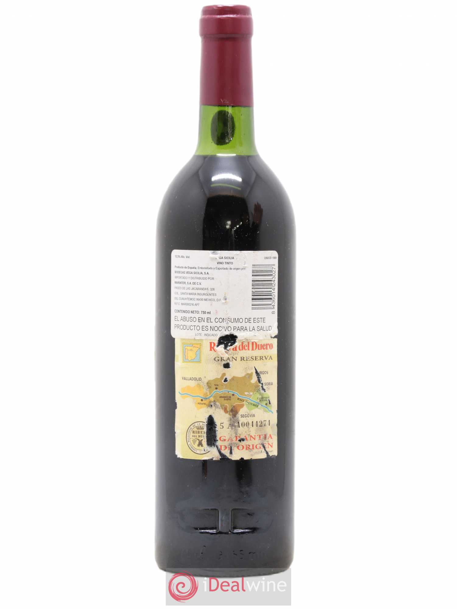 Ribera Del Duero DO Vega Sicilia Unico Famille Alvarez 1989 - Posten von 1 Flasche - 1