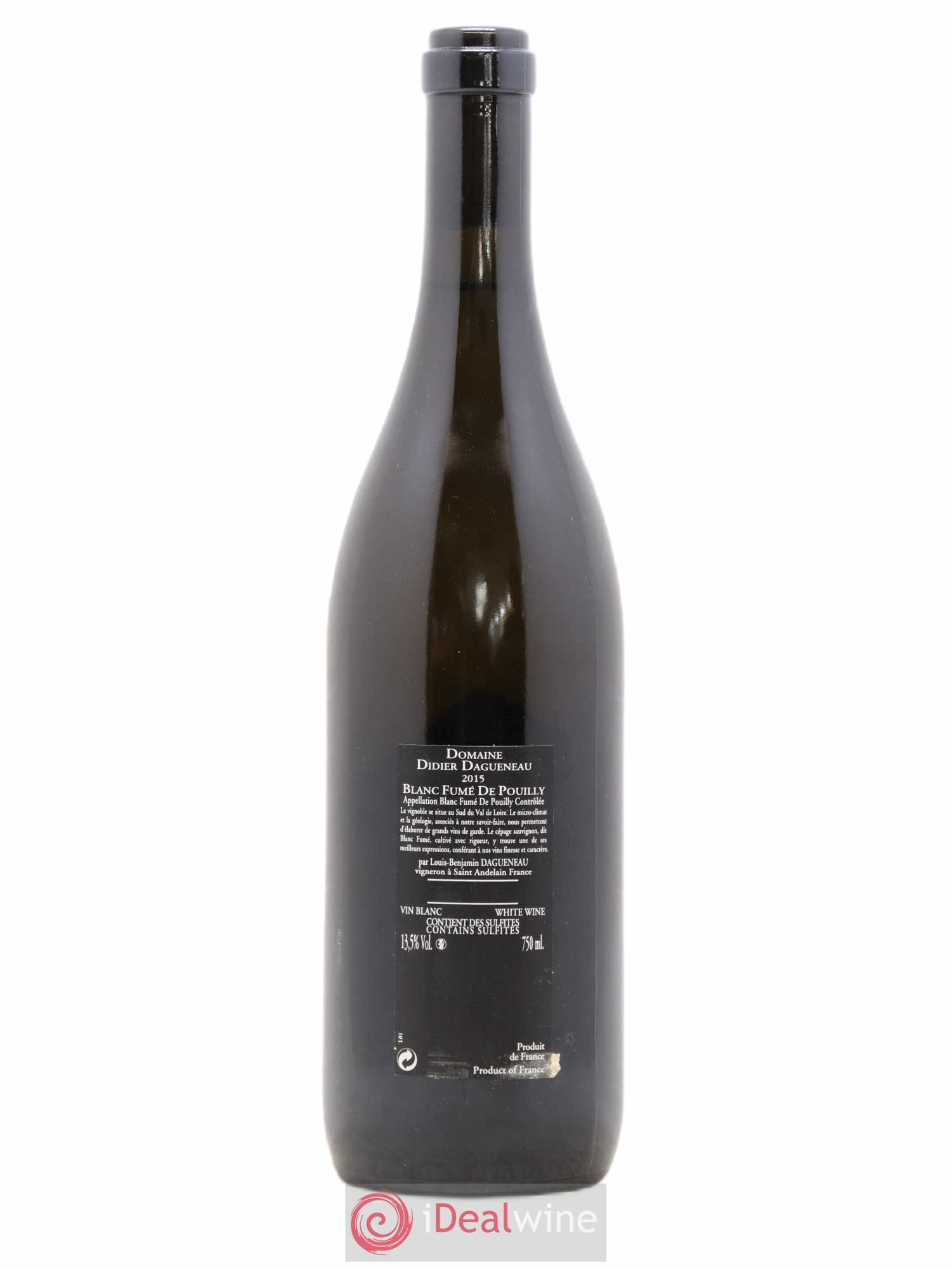 Vin de France (anciennement Pouilly-Fumé) Silex Dagueneau (Domaine Didier - Louis-Benjamin) 2015 - Lot de 1 bouteille - 1