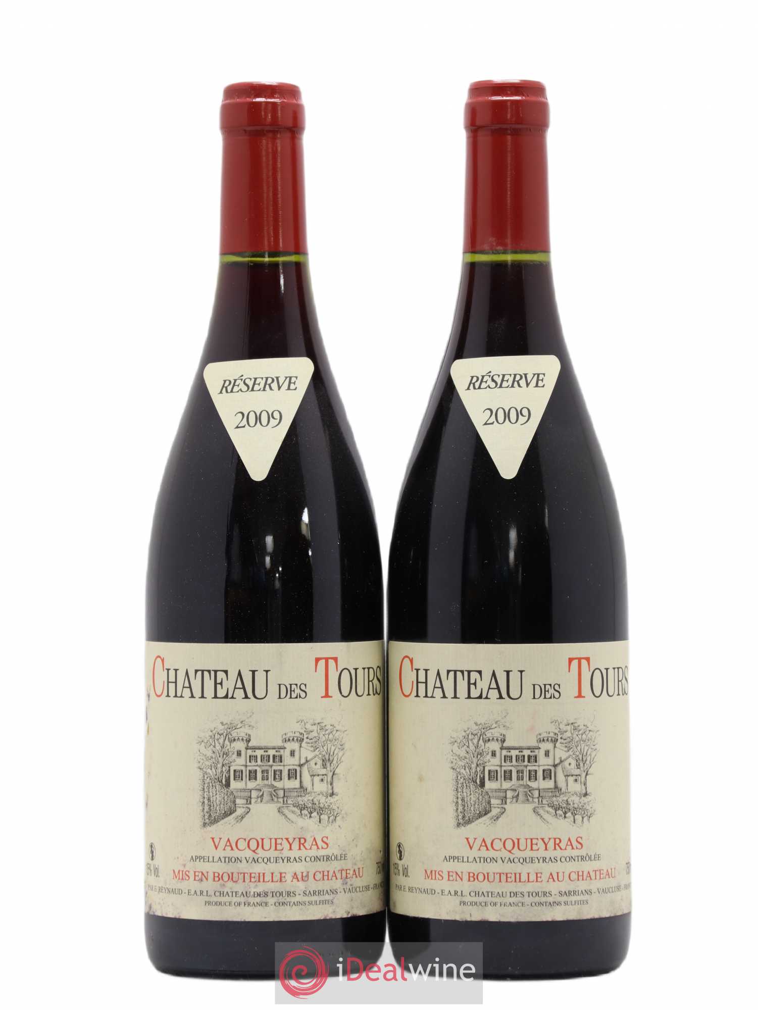Vacqueyras Château des Tours Emmanuel Reynaud 2009 - Lot de 2 bouteilles - 0