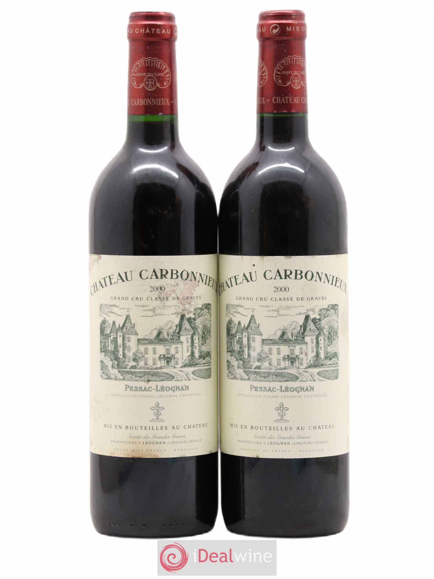 Château Carbonnieux Cru Classé de Graves 2000 - Lot de 2 bouteilles - 0