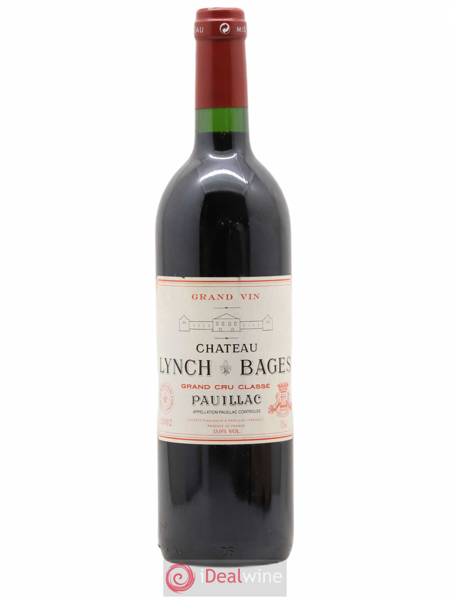 Château Lynch Bages 5ème Grand Cru Classé 2002 - Lot de 1 bouteille - 0